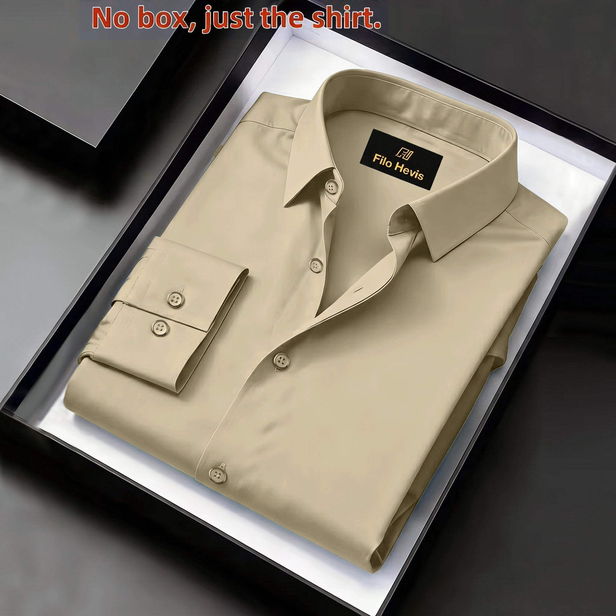 Anti Wrinkle Satin Lycra Formal Shirt (Imported Fabric)| Beige