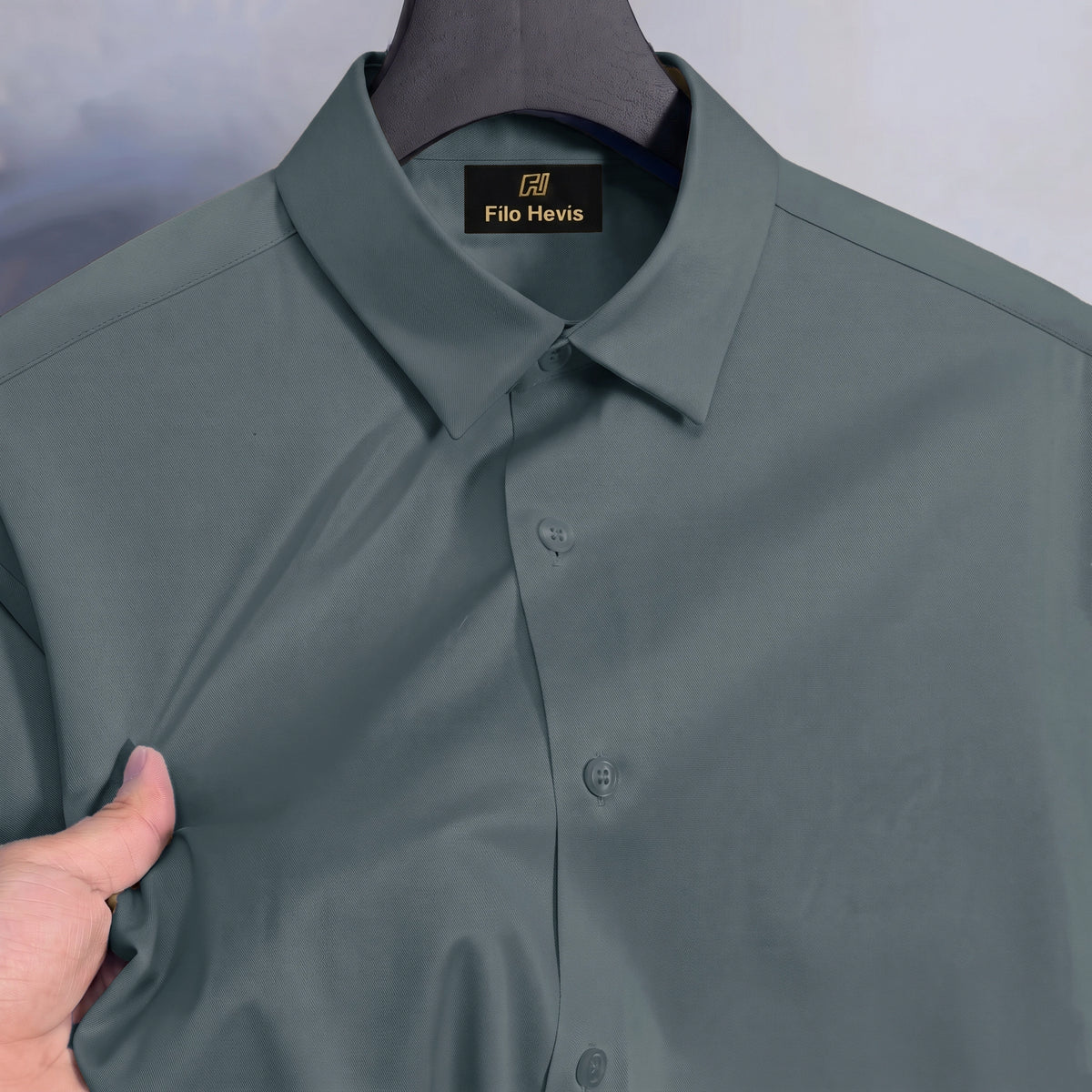 Satin Lycra Anti Wrinkle Formal Shirt (Imported Fabric)| Dark Grey