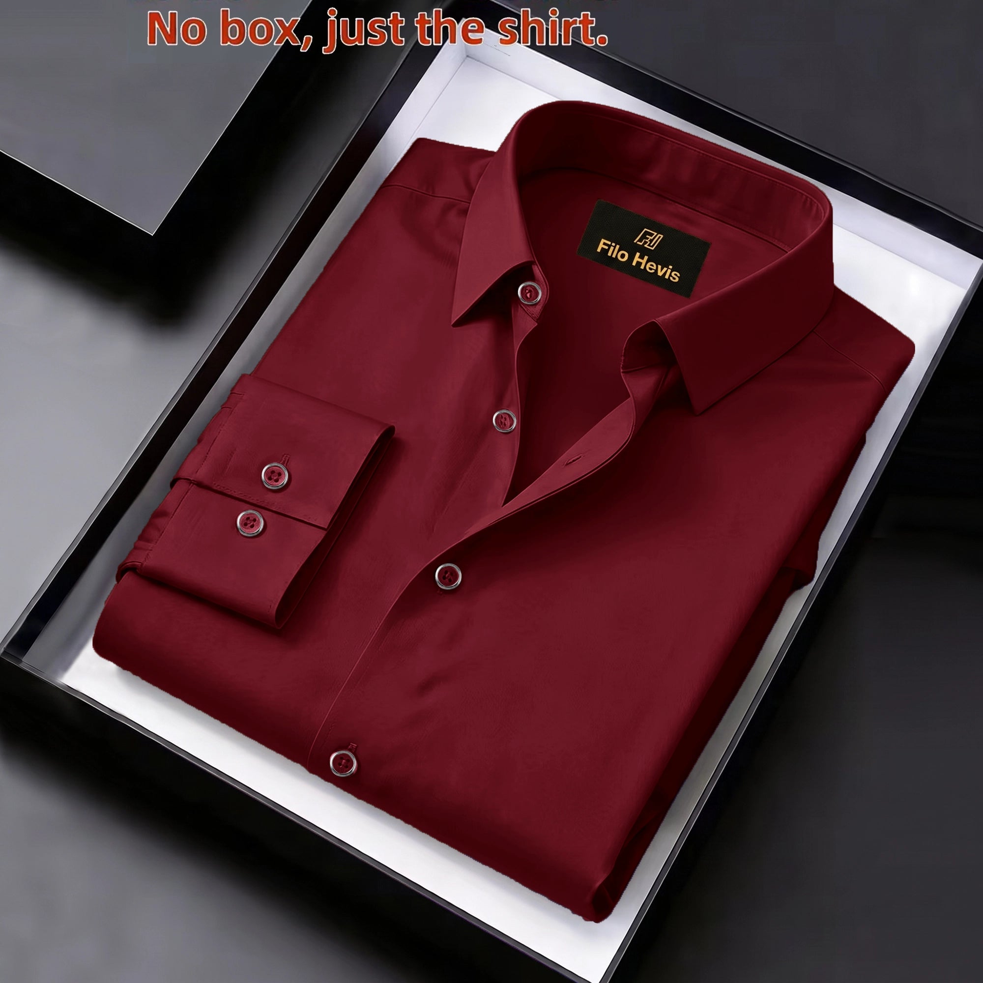 Anti Wrinkle Satin Lycra Formal Shirt (Imported Fabric)| Maroon