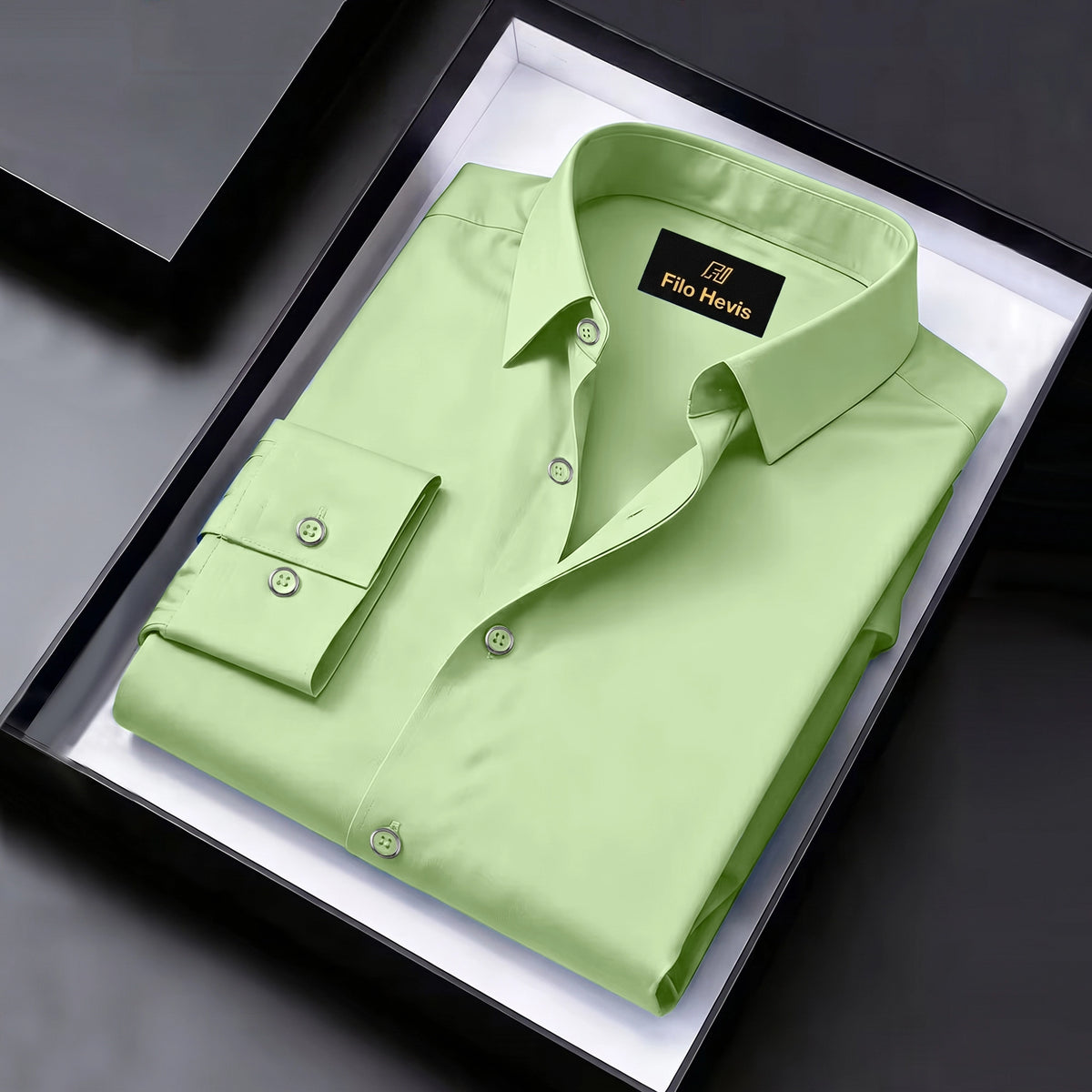 Satin Lycra Anti Wrinkle Formal Shirt (Imported Fabric)| Pista Green
