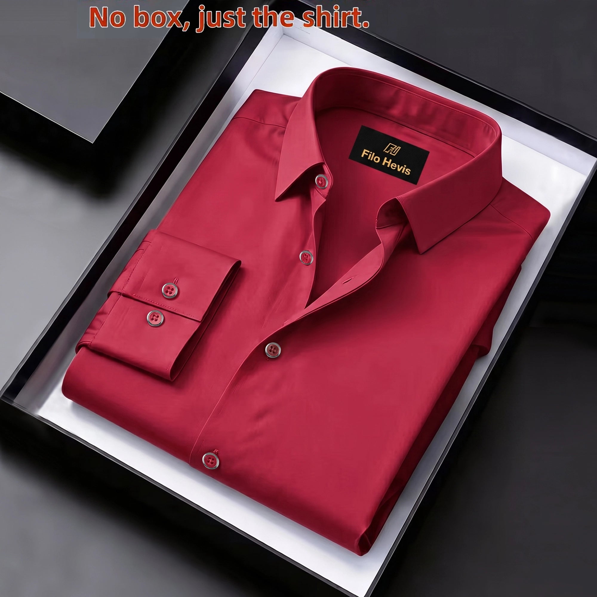 Anti Wrinkle Satin Lycra Formal Shirt (Imported Fabric)| Red
