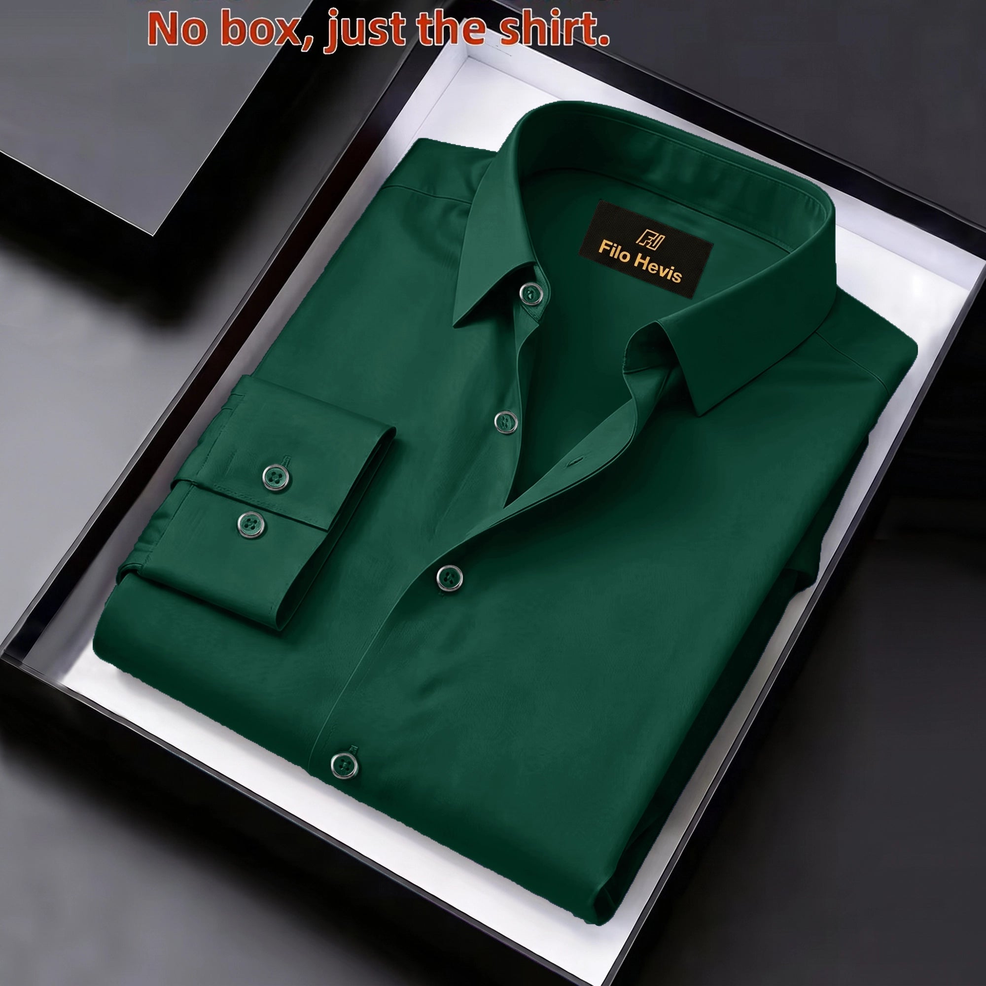 Anti Wrinkle Satin Lycra Formal Shirt (Imported Fabric)| Dark Green/Phthalo Green