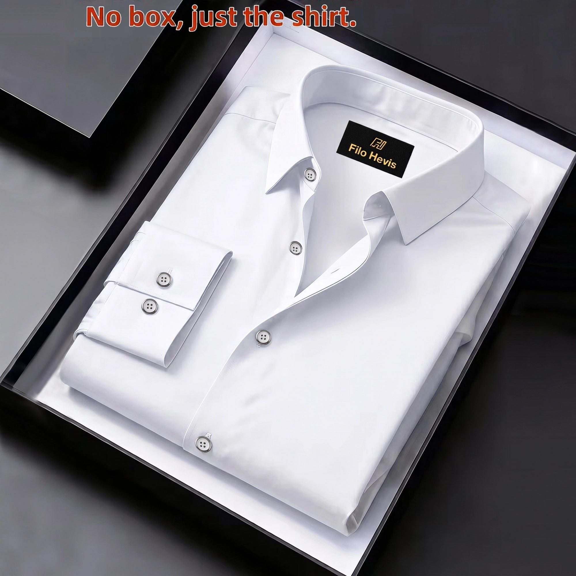 Anti Wrinkle Satin Lycra Formal Shirt (Imported Fabric)| White (With White Button)