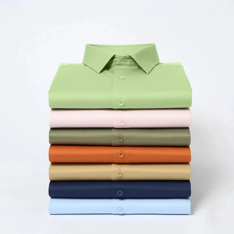 Anti Wrinkle Satin Lycra Formal Shirt (Imported Fabric)| Pista Green My Store