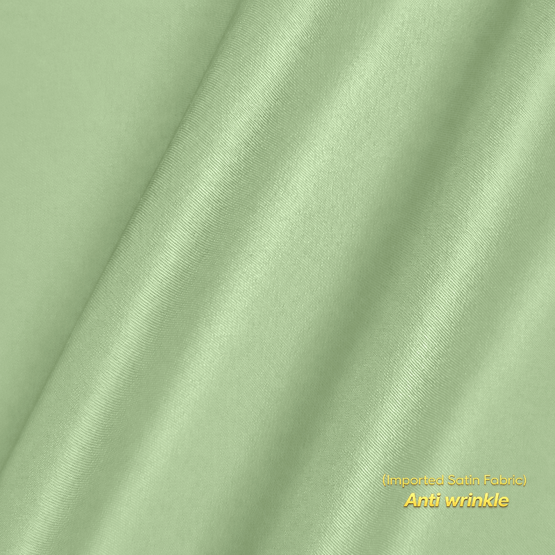 Anti Wrinkle Satin Lycra Formal Shirt (Imported Fabric)| Pista Green