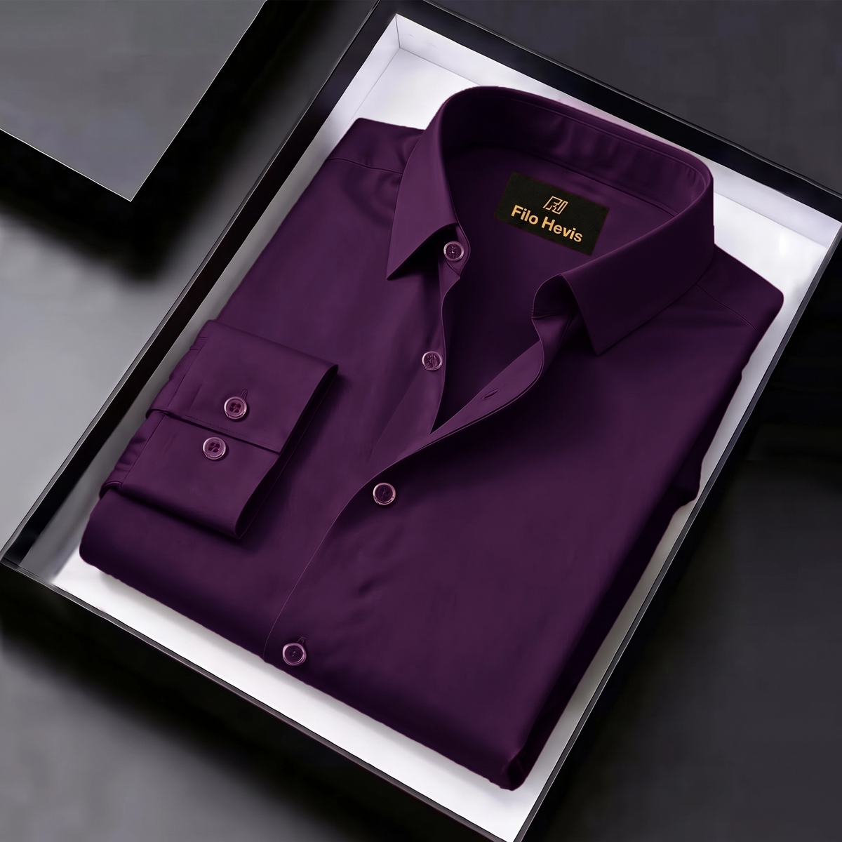 Satin Lycra Anti Wrinkle Formal Shirt (Imported Fabric)| Purple