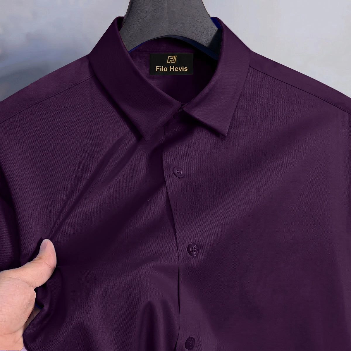 Satin Lycra Anti Wrinkle Formal Shirt (Imported Fabric)| Purple