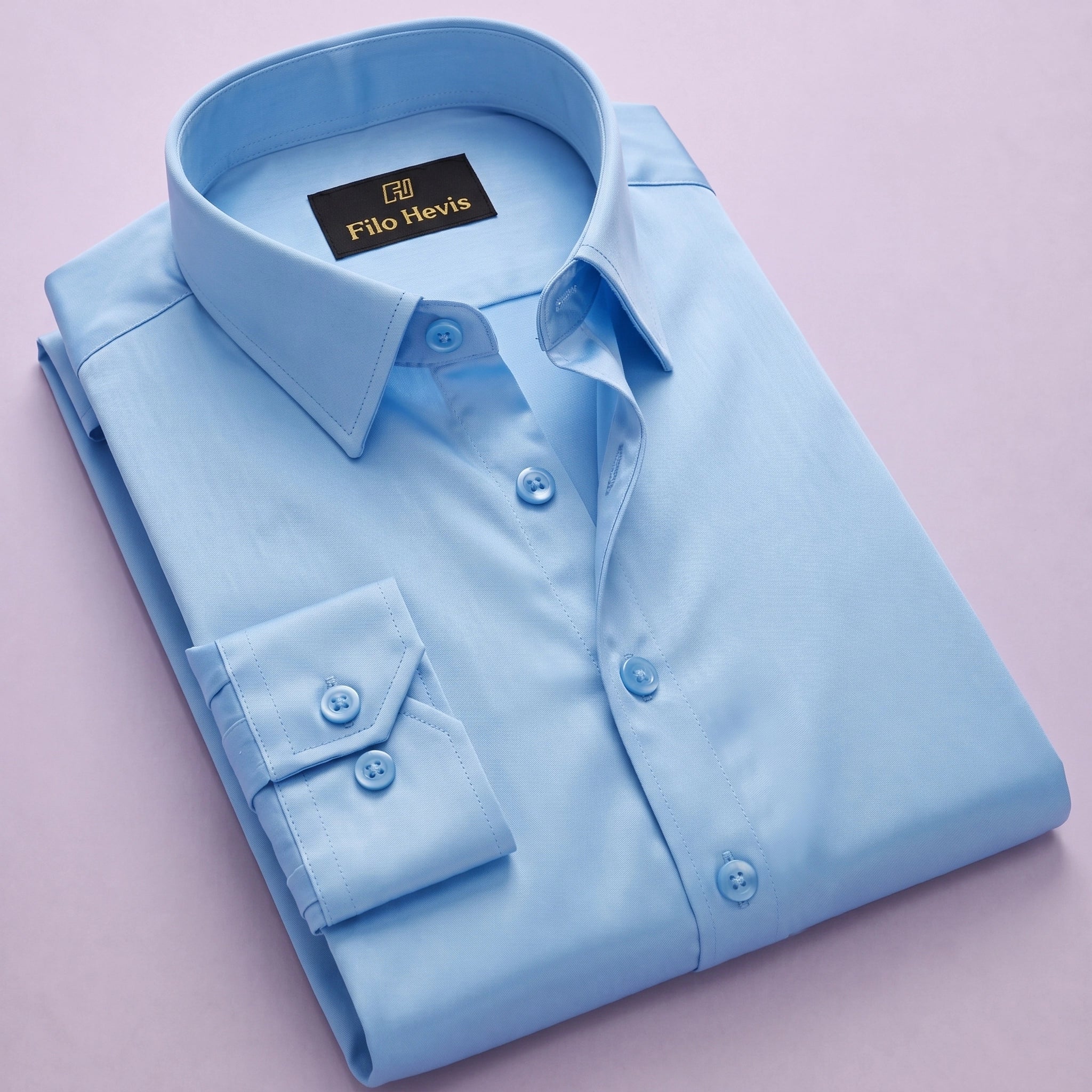 Anti Wrinkle Satin Lycra Formal Shirt (Imported Fabric)| Sky Blue