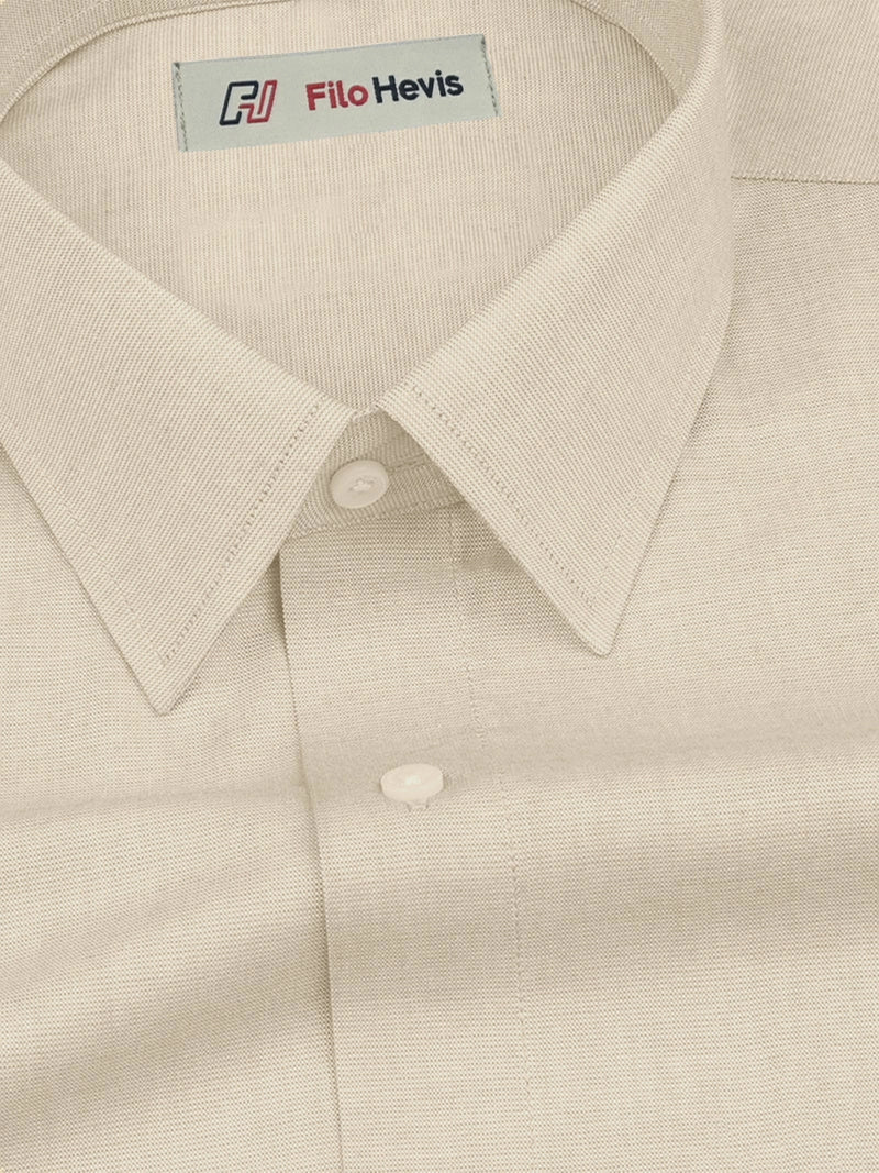 Filafil Fabric Formal Shirt for Men - Regular Fit | Cream
