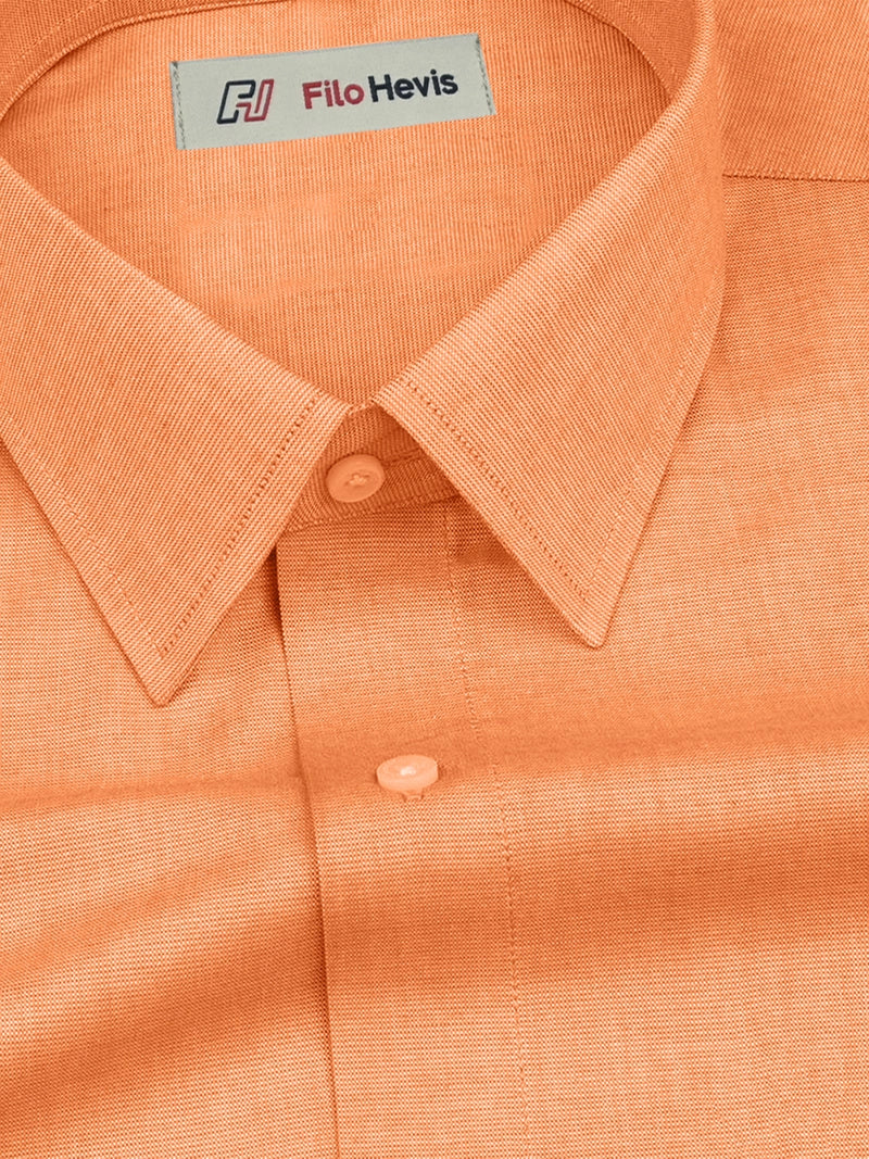 Filafil Fabric Formal Shirt for Men - Regular Fit | Orange