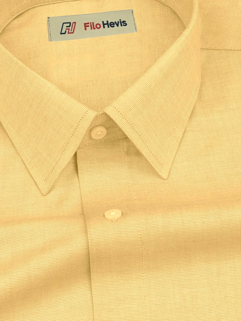 Filafil Fabric Formal Shirt for Men - Regular Fit | Yellow