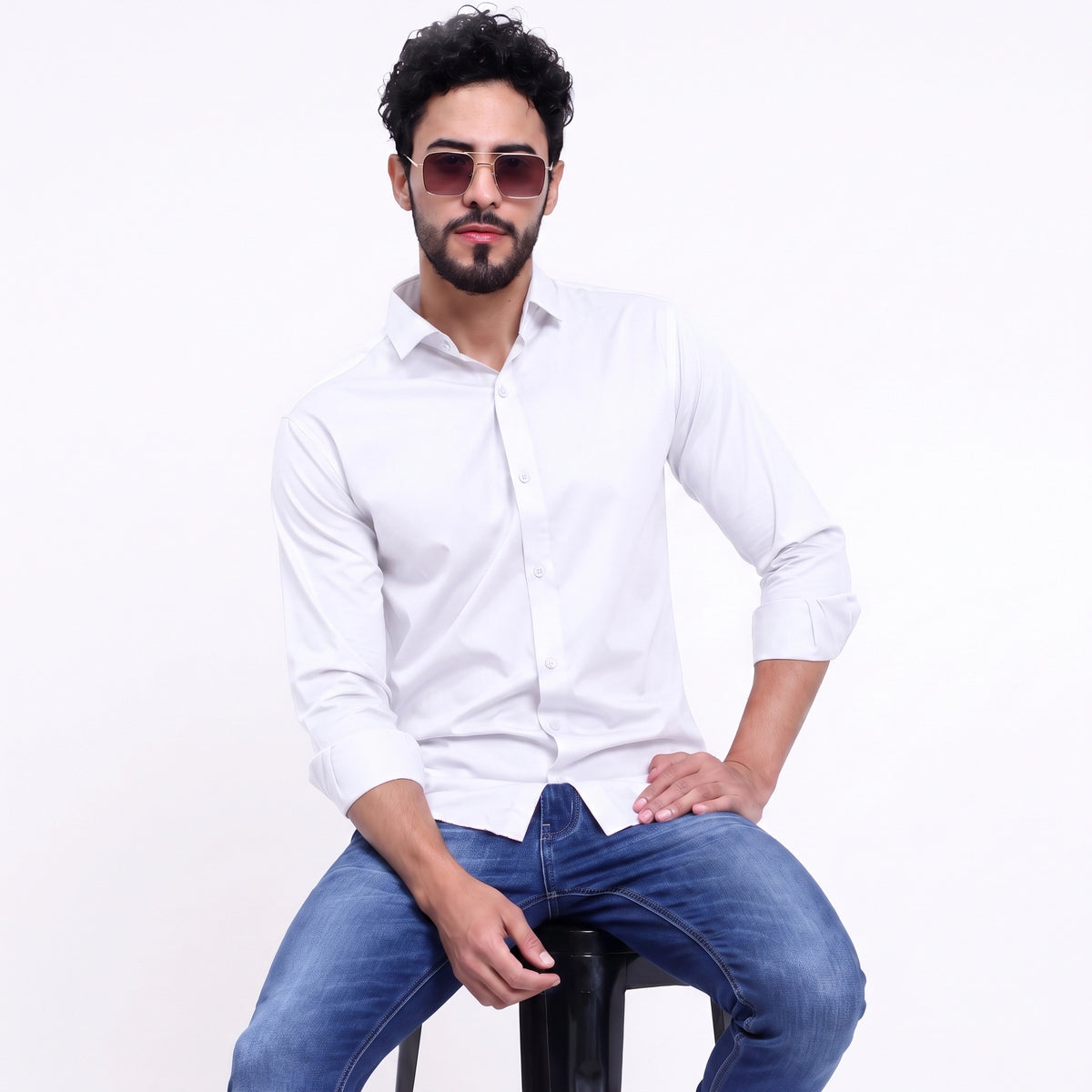 MENS FORMAL REGULAR FIT FULL SLEEVE SHIRT WHITE