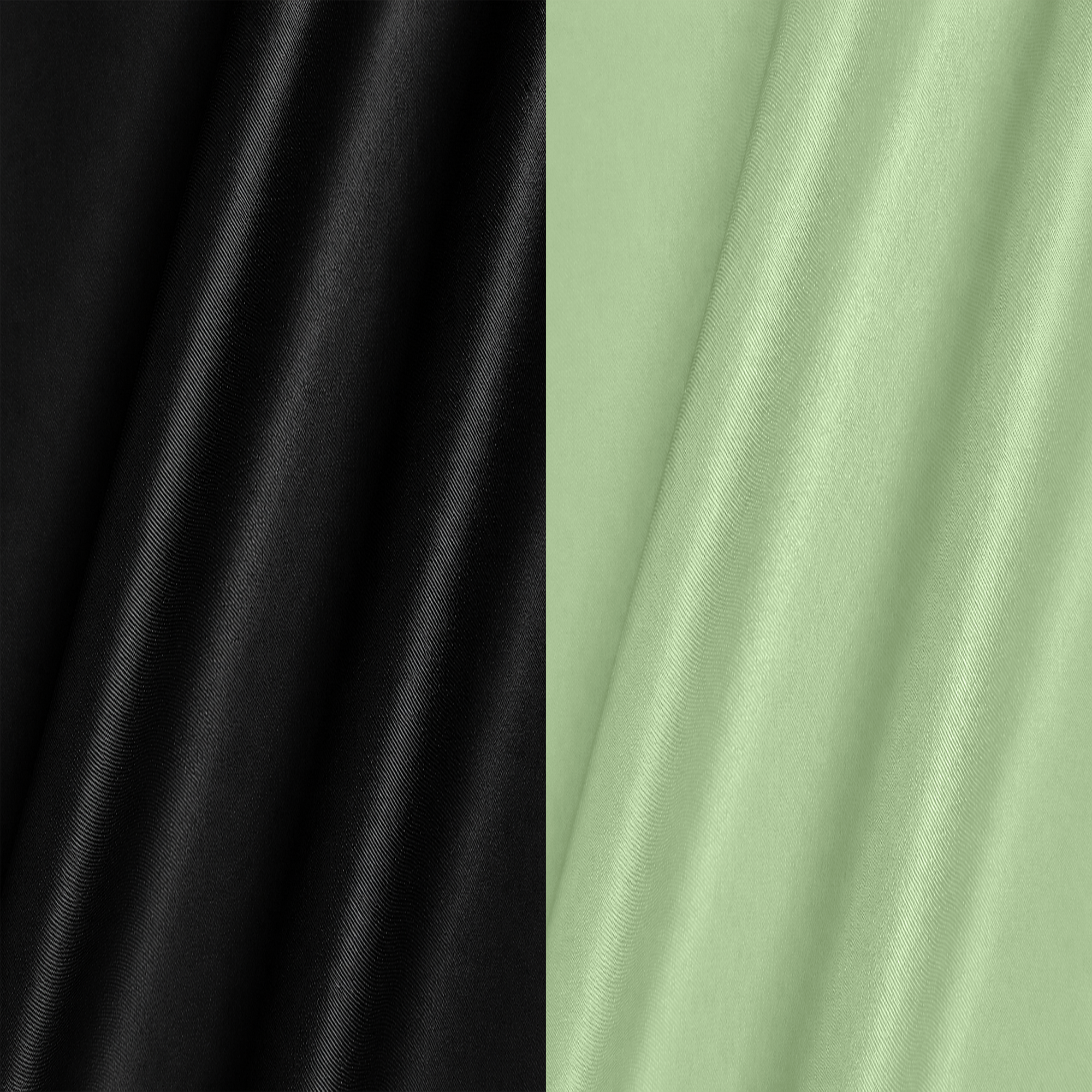 Combo of 2 Men's Imported Satin formal Shirt Black & Pista Green