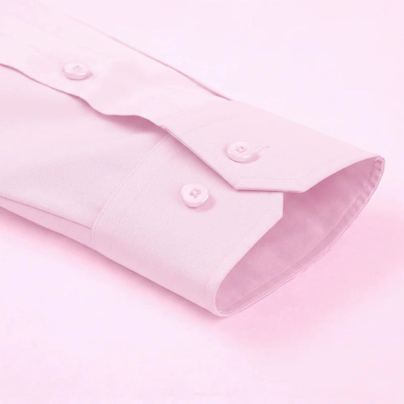 Cotton Satin Formal Shirt for Men - Regular Fit Full Sleeve | LIGHT PINK Filo Hevis