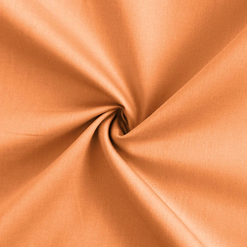 Cotton Satin Formal Shirt for Men - Regular Fit Full Sleeve | Orange Filo Hevis