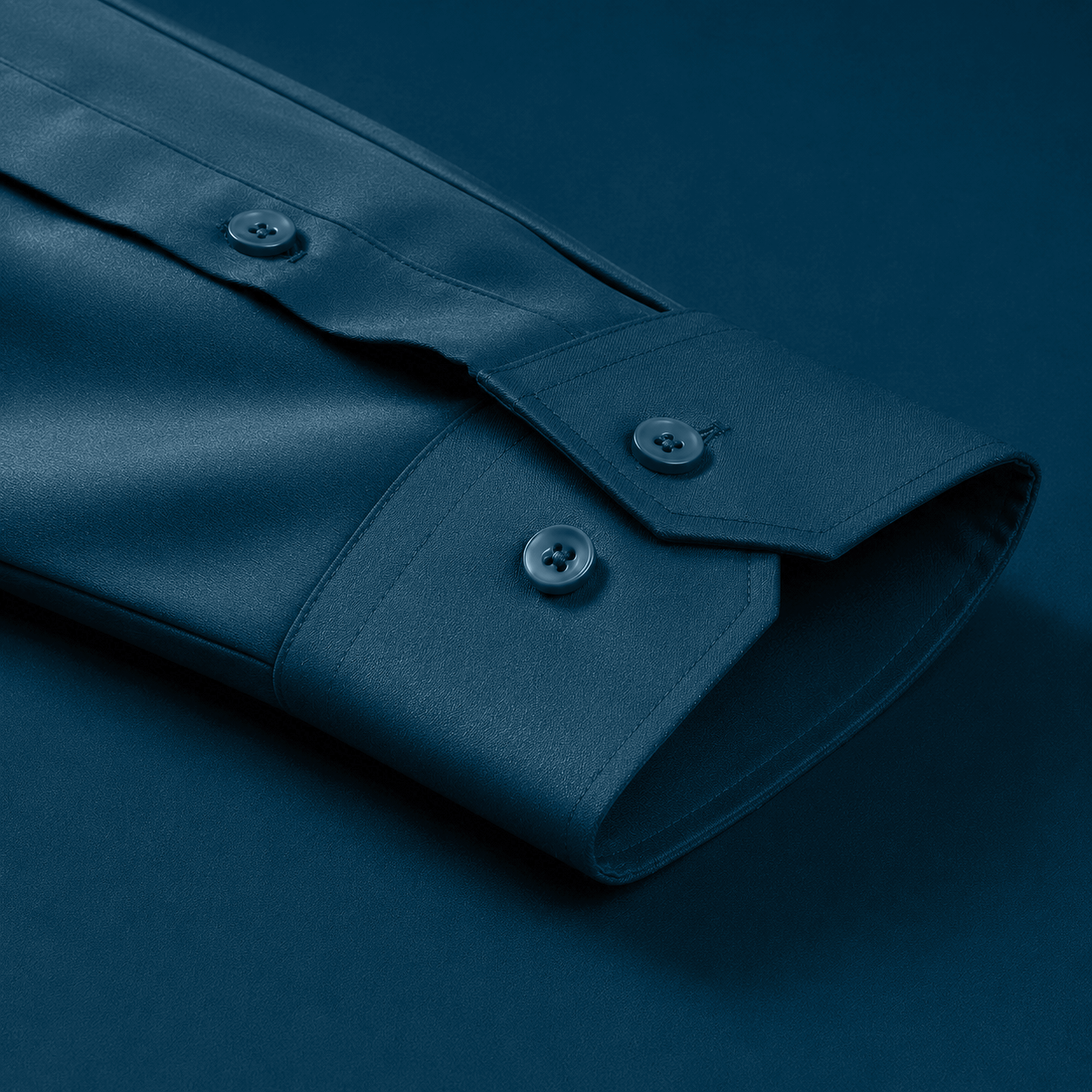 Men's Formal Regular Fit Cotton Full Sleeve Shirt - Teal Blue