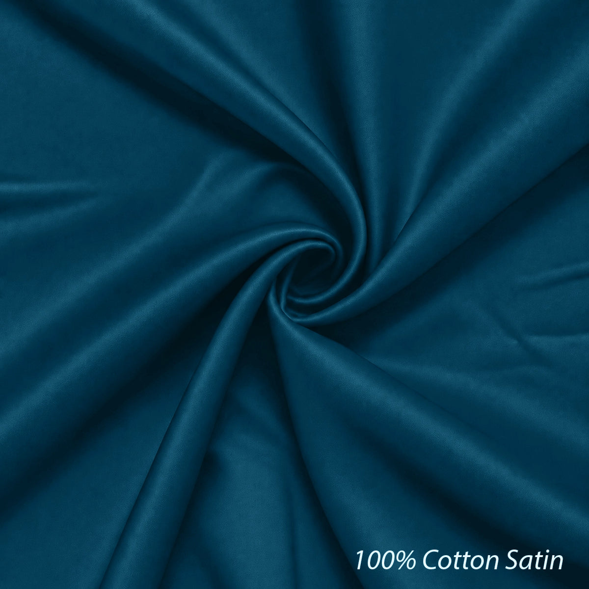 Cotton Satin Formal Shirt for Men - Regular Fit Full Sleeve | Teal Blue