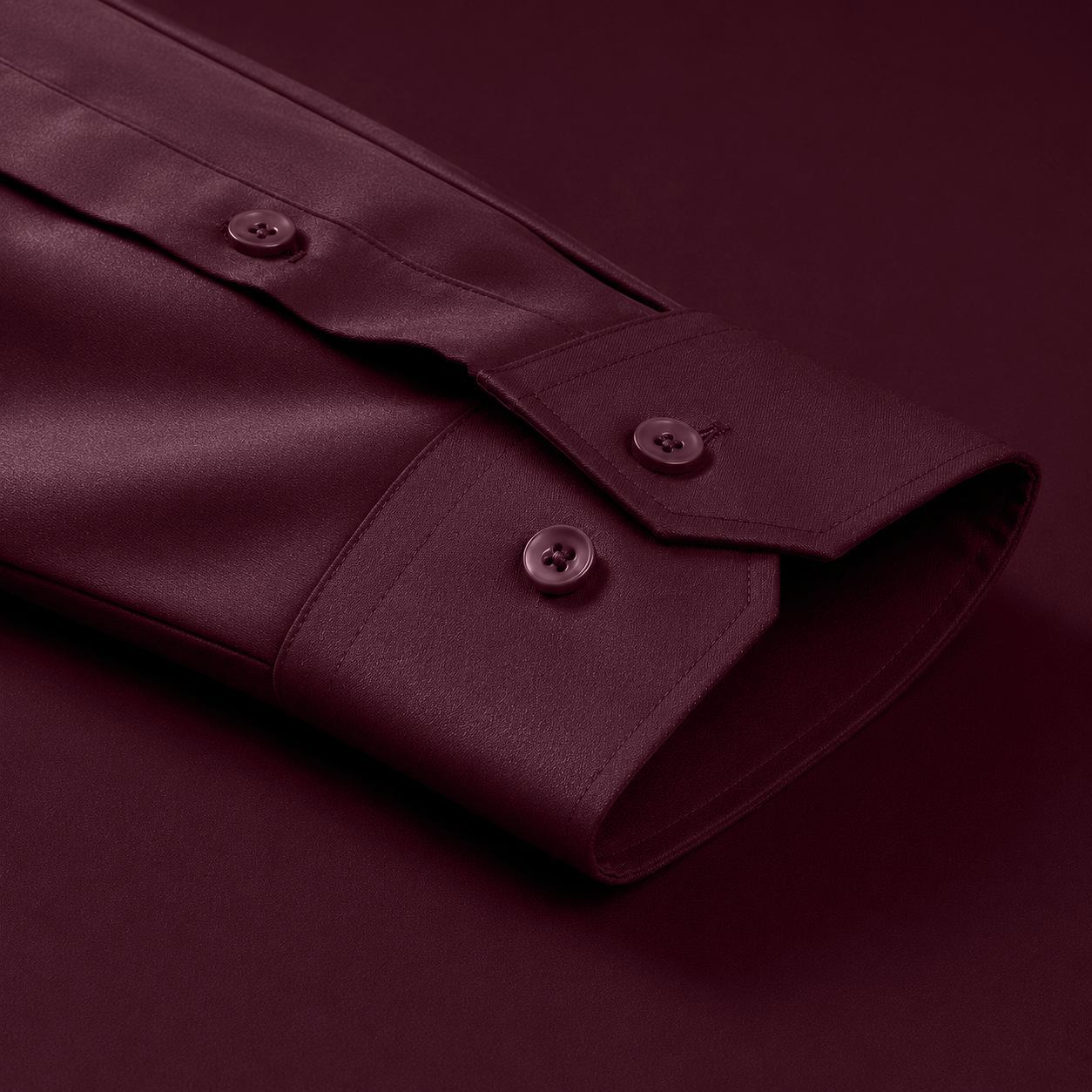 Cotton Satin Formal Shirt for Men - Regular Fit Full Sleeve | Wine