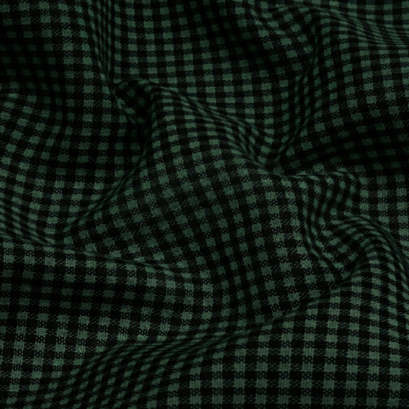 Cotton Check Shirt for Men |Slim fit | Green