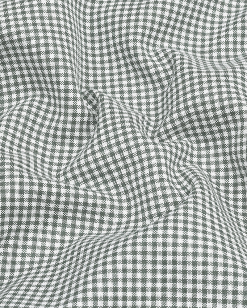 Cotton Check Shirt for Men |Slim fit | Grey