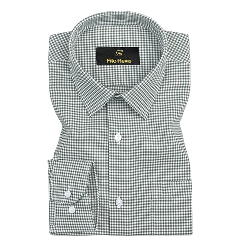 Cotton Check Shirt for Men |Slim fit | Grey