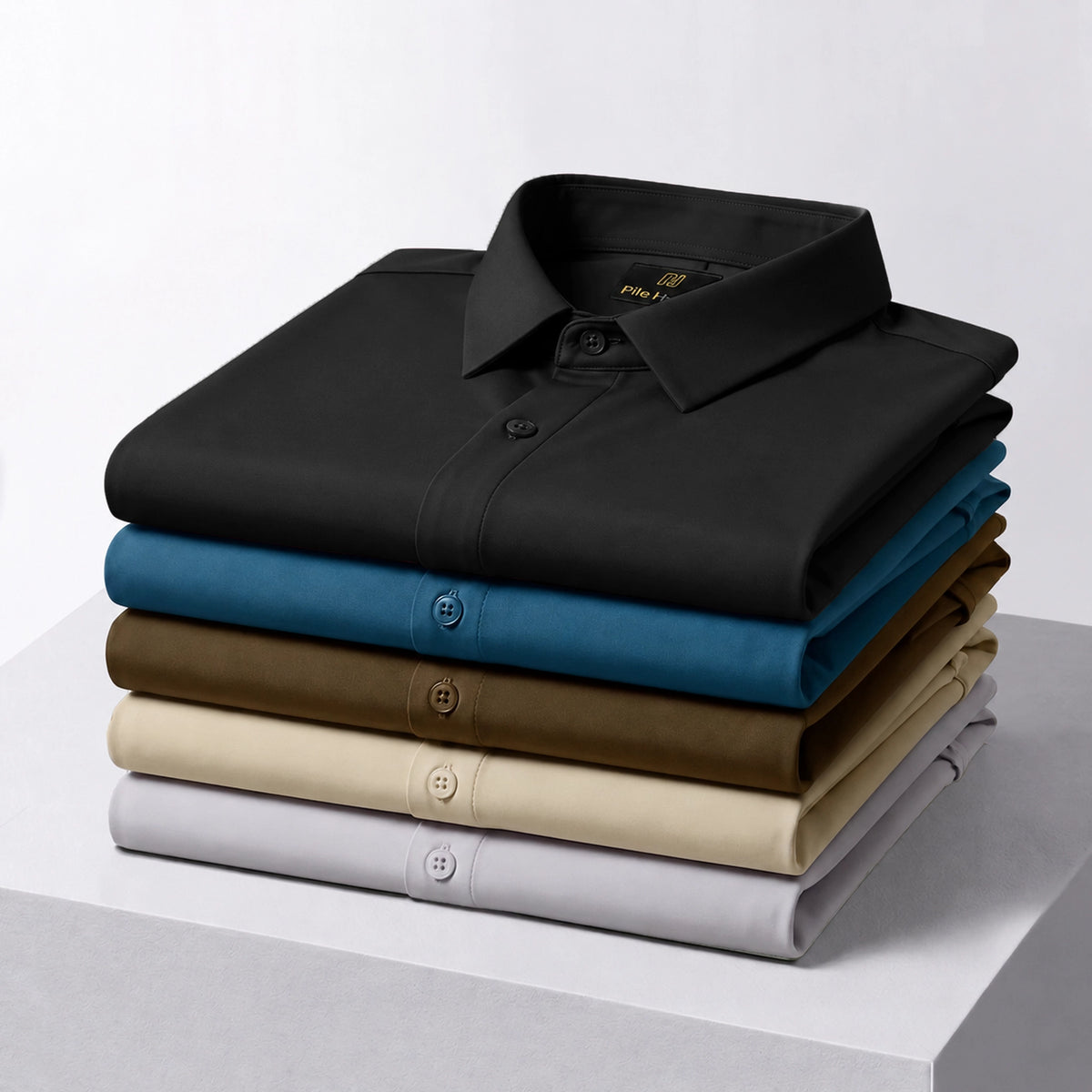Japanese Lycra anti-wrinkle shirt | Party wear | Black