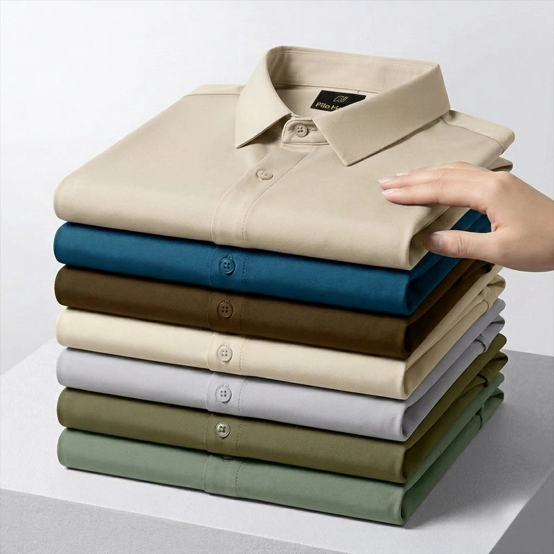 Japanese Lycra Stretch Formal Shirt for Men | Cream My Store