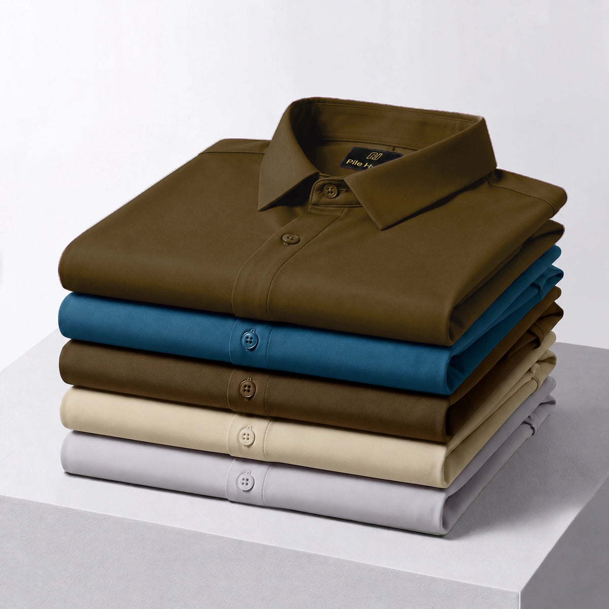 Japanese Lycra anti-wrinkle shirt | Party wear | Light Brown