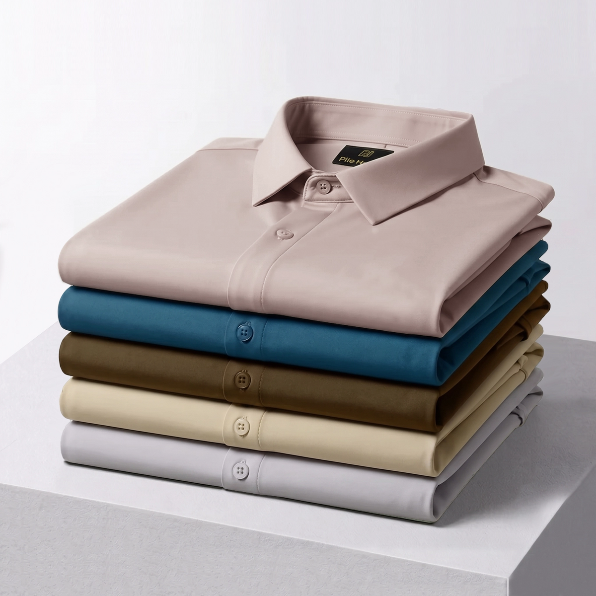 Japanese Lycra anti-wrinkle shirt | Party wear | Olive