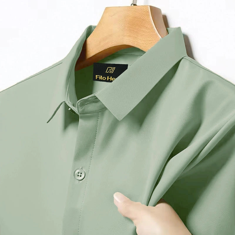 Japanese Lycra anti-wrinkle shirt | Party Wear | Pista Green