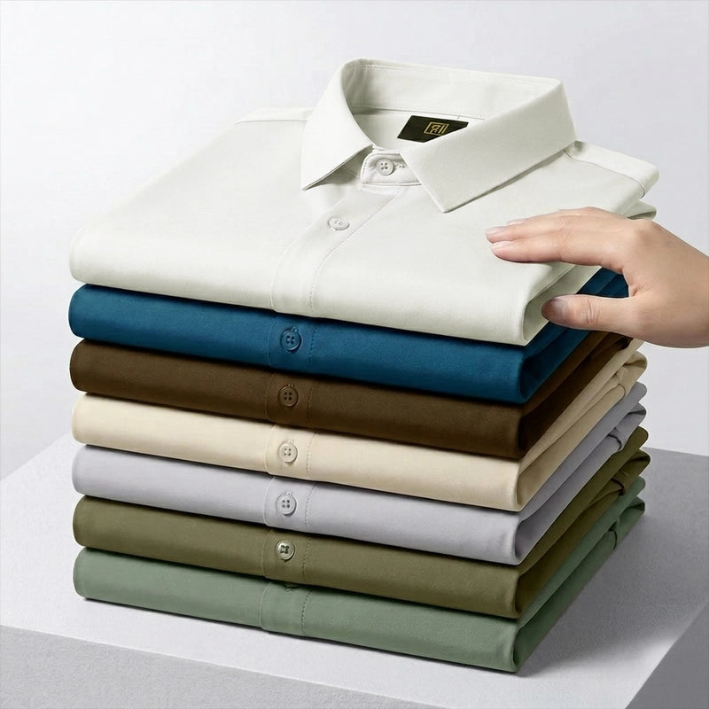 Japanese Lycra Stretch Formal Shirt for Men | White Filo Hevis