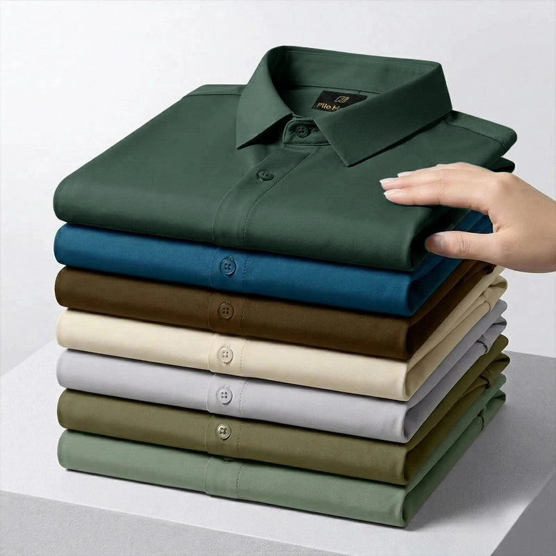 Japanese Lycra anti-wrinkle shirt | Party wear | Teal-Green