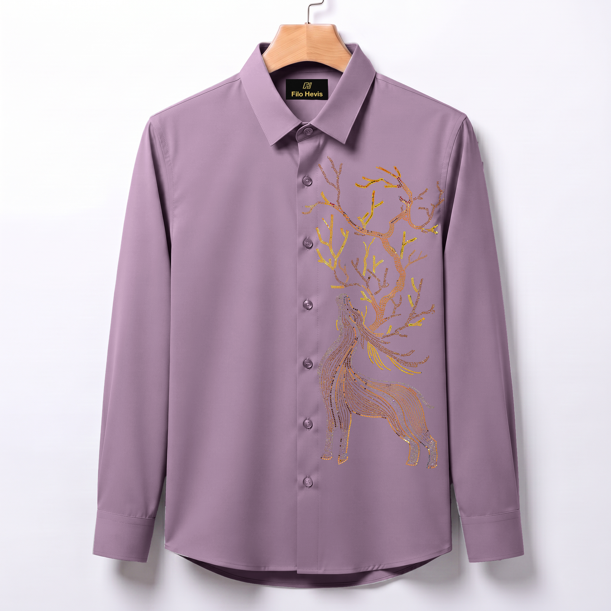 Swamp Deer Embroidery Party Shirts | Club Wear | Onion