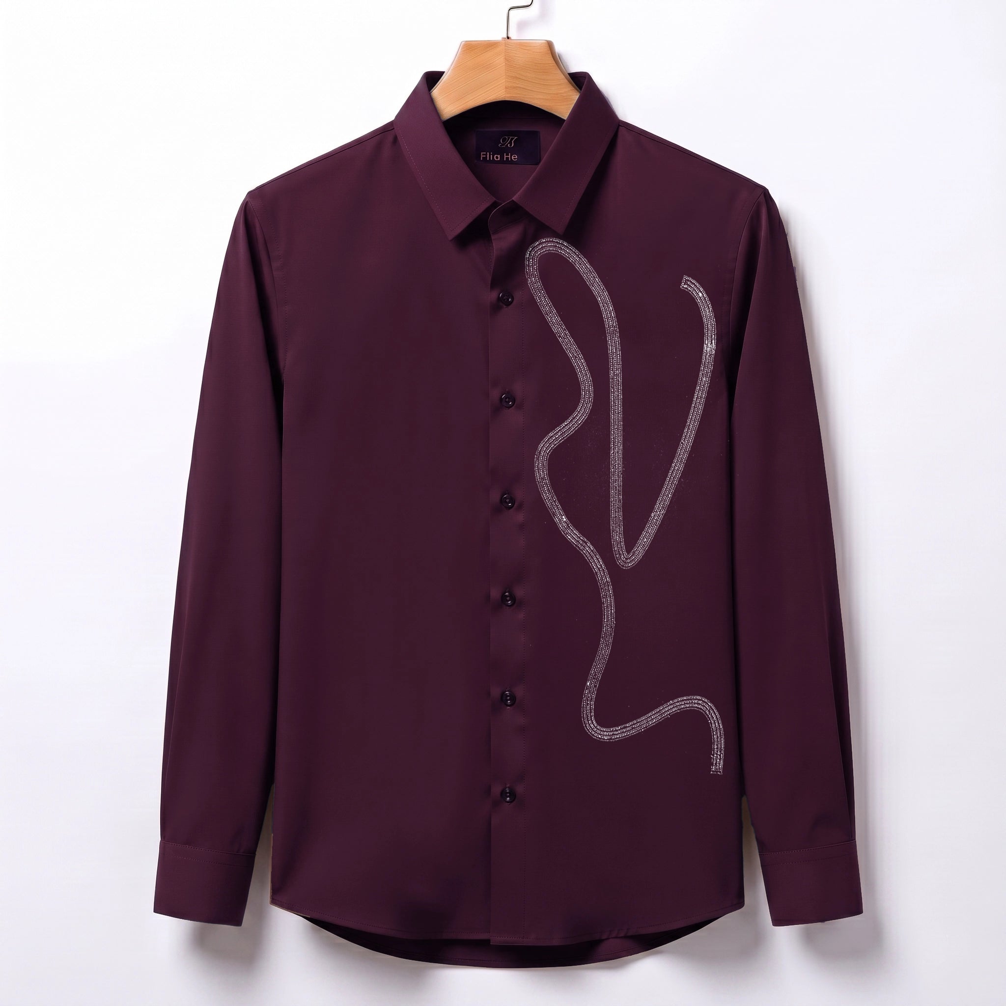 Embroidery Party Shirts | Club Wear | Wine