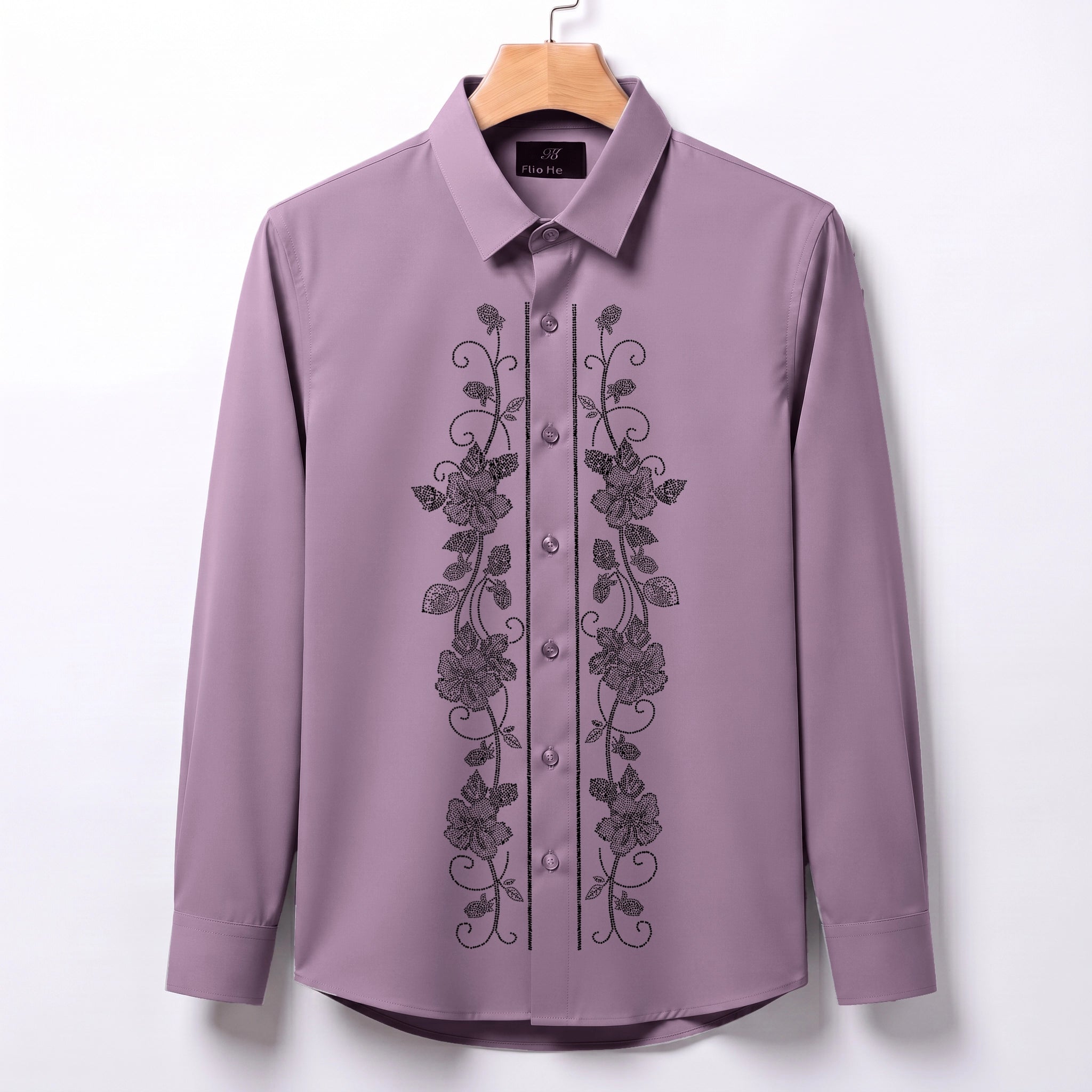 Flower Embroidery Party Shirts | Club Wear | Onion