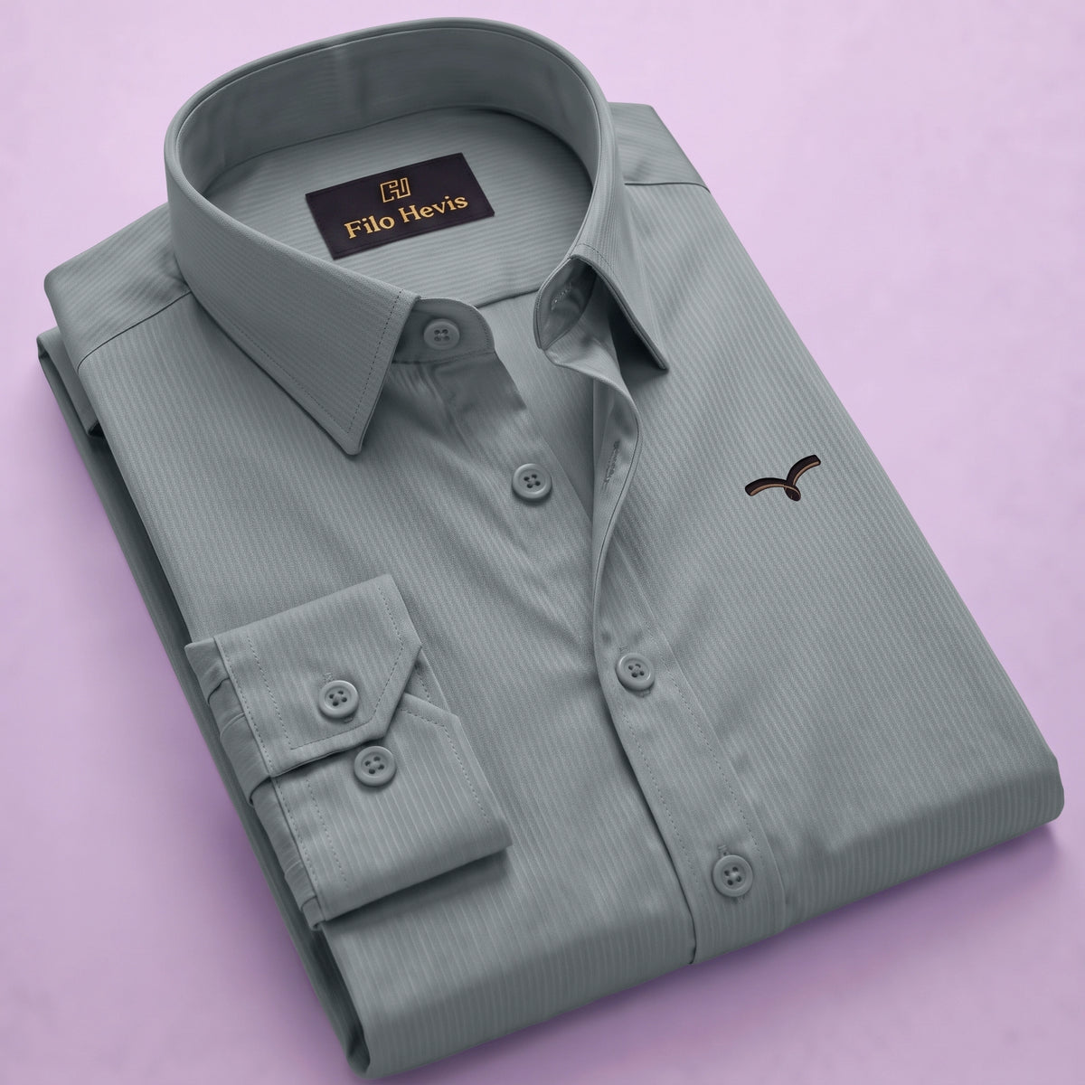 Premium Self Textured Formal Shirt for Men | Grey