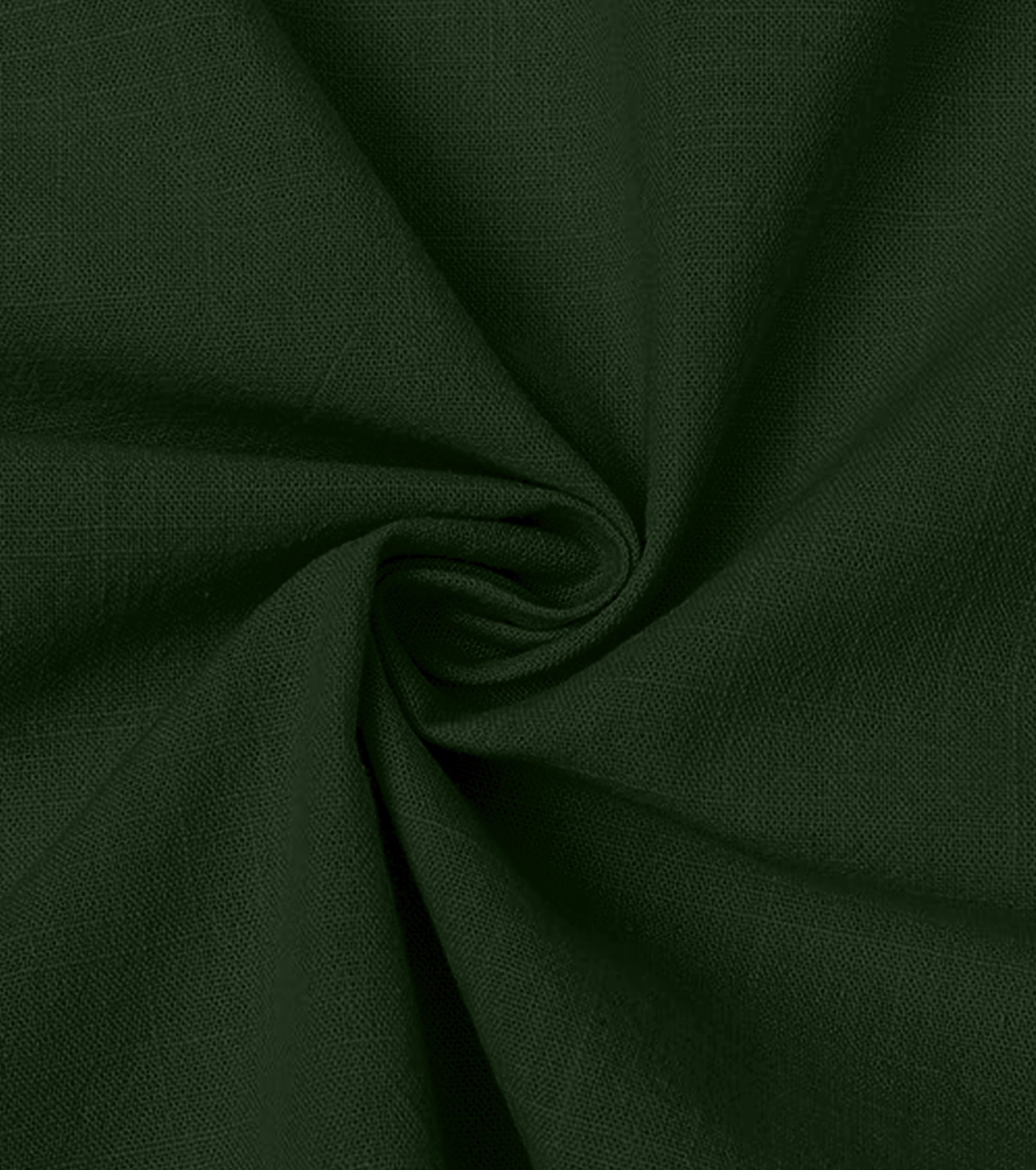 Cotton Mandarin Collar Short Kurta- Dark Green