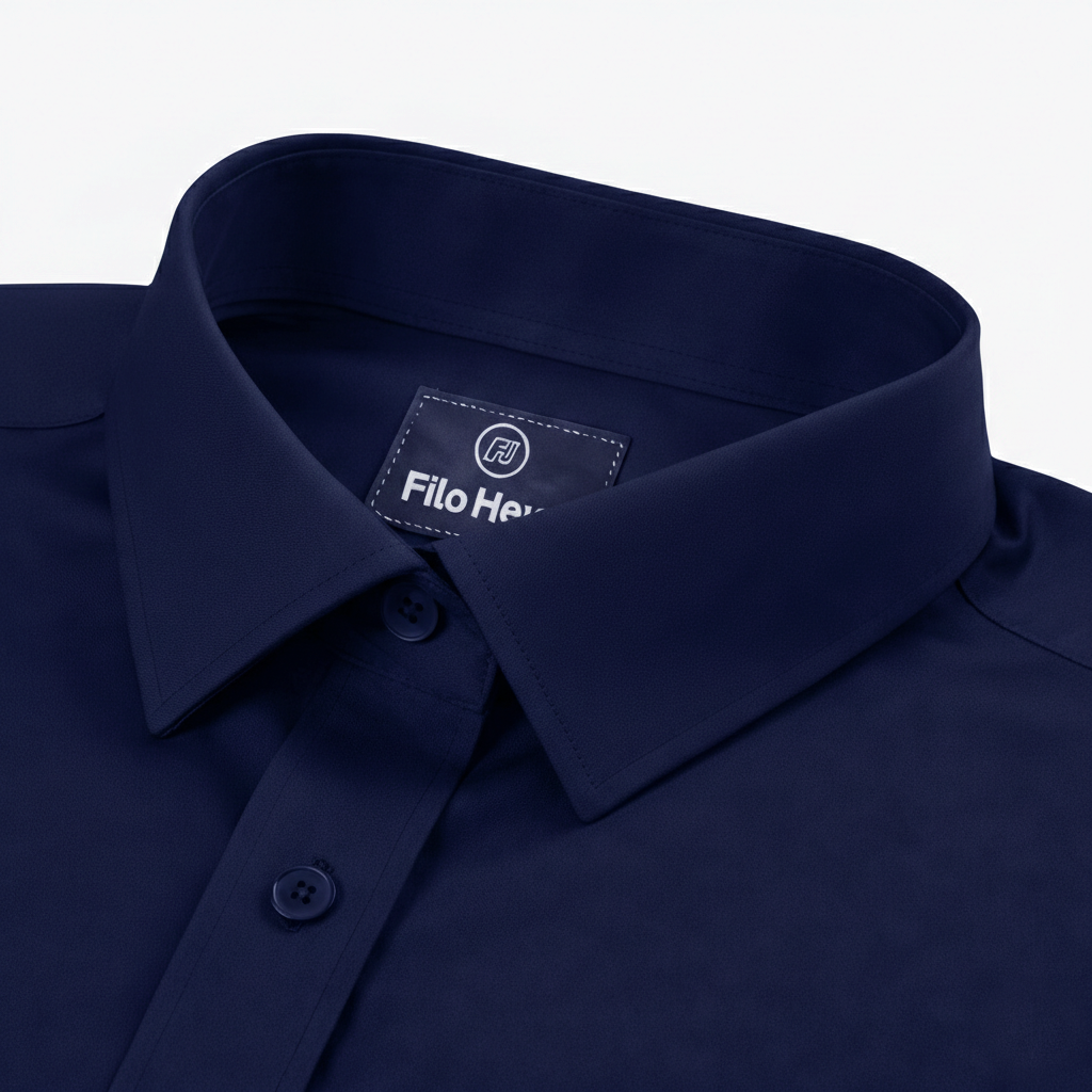 Men's Formal Regular Fit Cotton Full Sleeve Shirt-NAVY BLUE