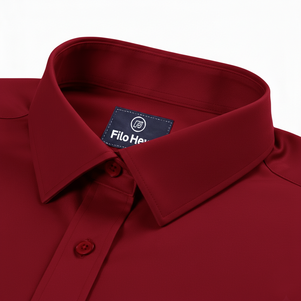 Men's Formal Regular Fit Cotton Full Sleeve Shirt - Maroon