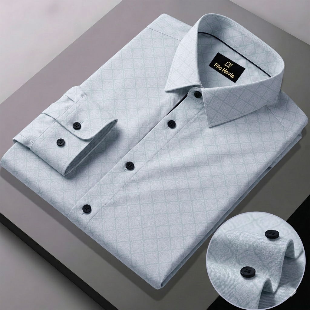 Print Shirt for Men | Smart Regular Fit | Blue