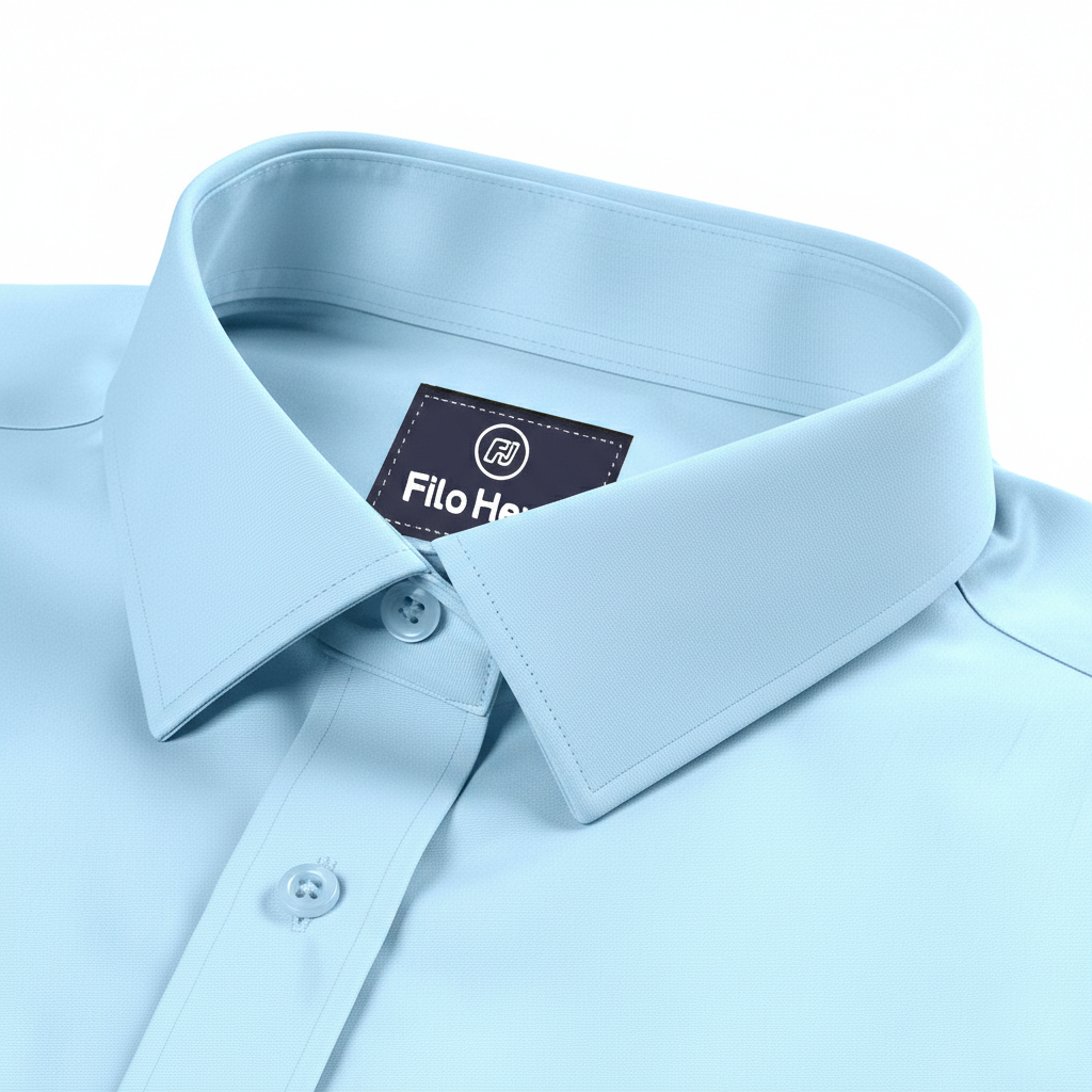 Men's Formal Regular Fit Cotton Full Sleeve Shirt - Sky Blue