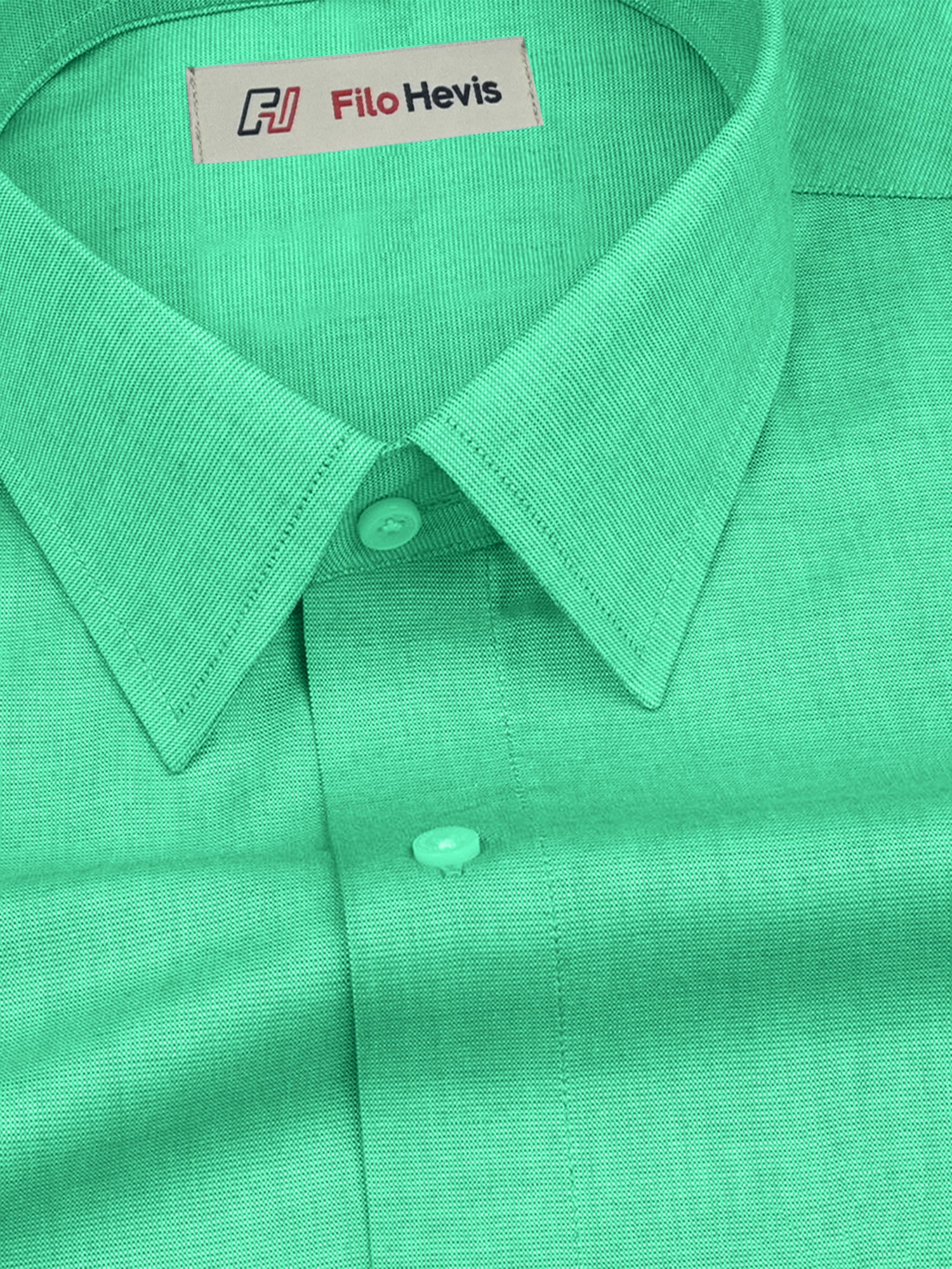 Filafil Fabric Regular Fit Formal Shirt Full Sleeve -Green