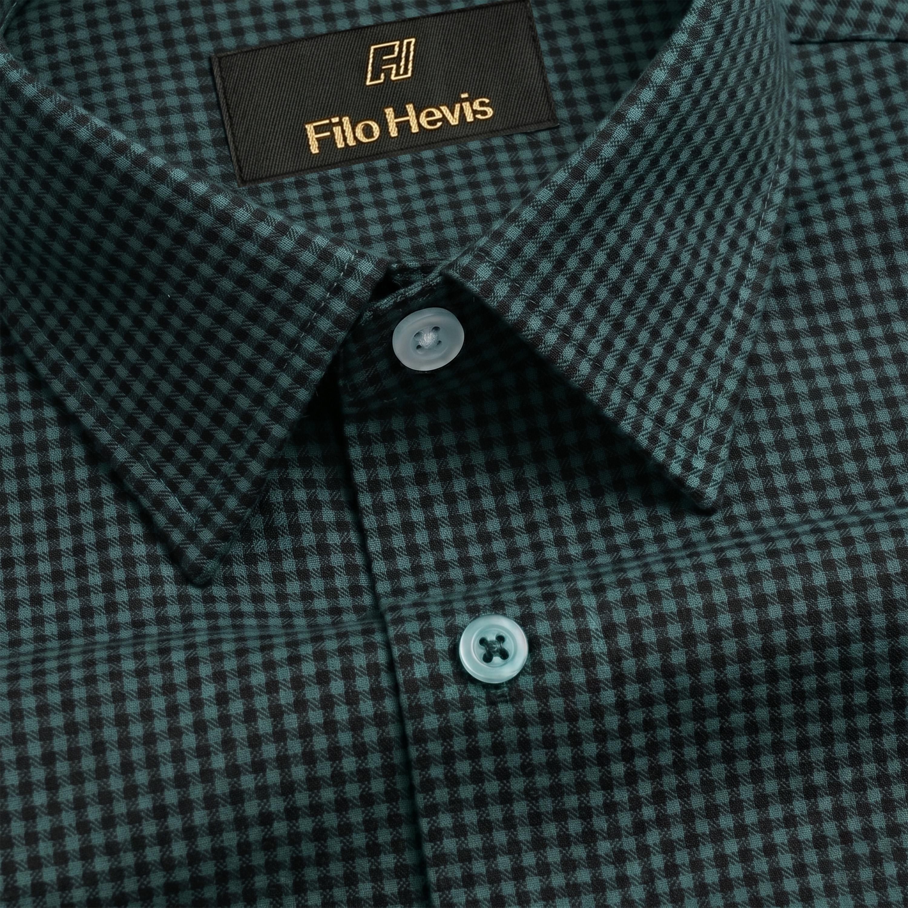 Men's Cotton Check Shirt-Green, Regular Fit, All-Day Comfort