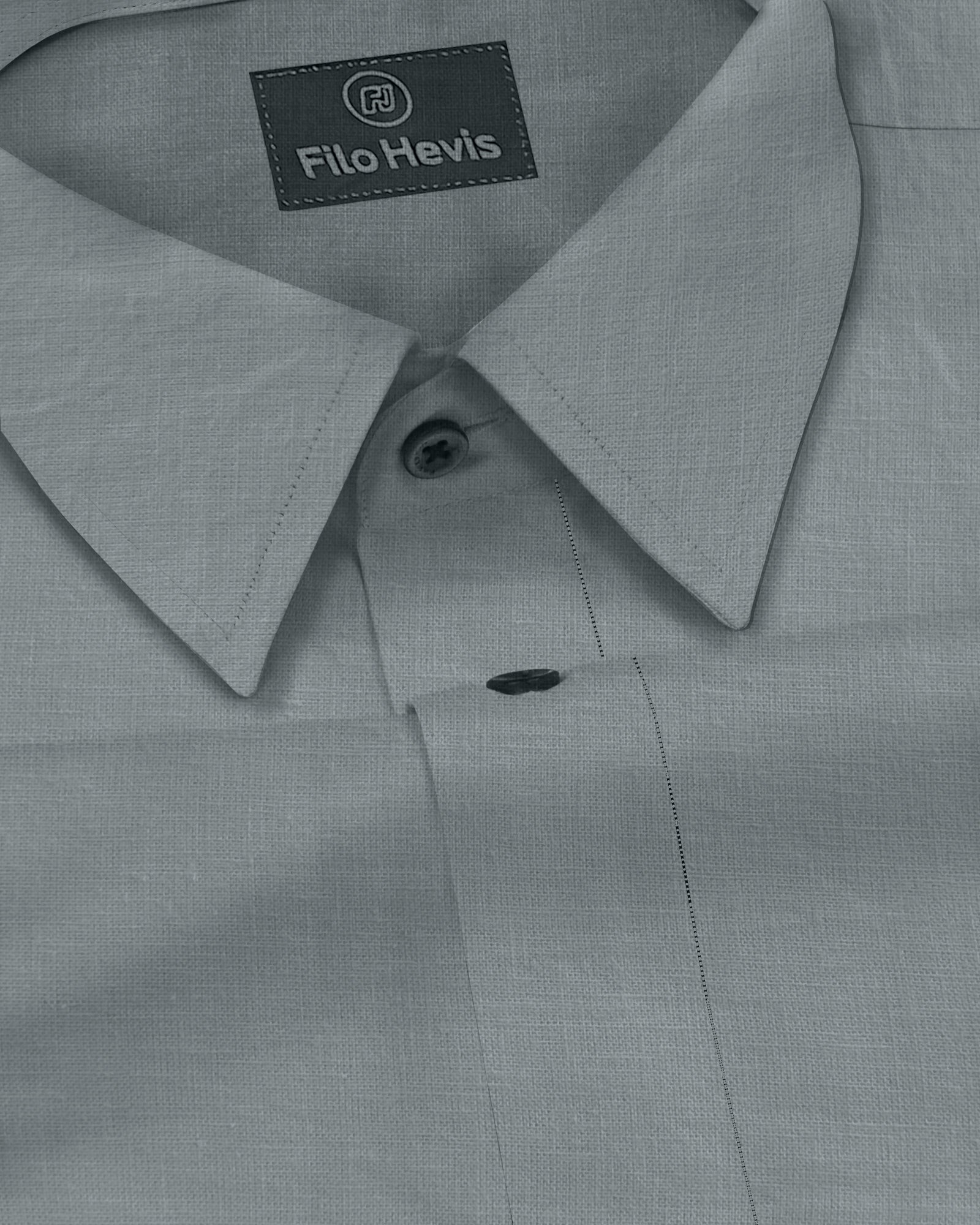 Men's Pure Linen Casual Shirt - Grey