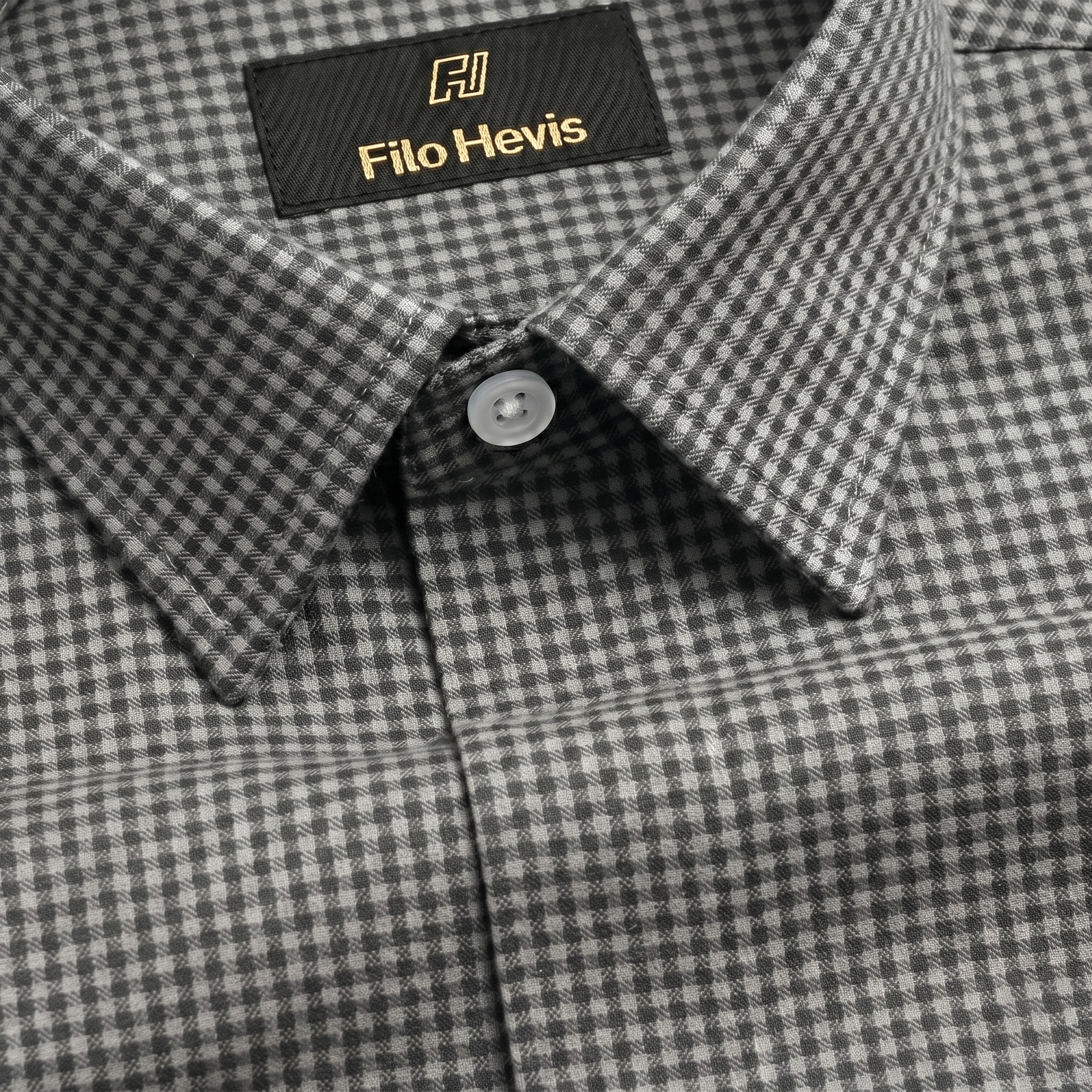 Men's Cotton Check Shirt-Grey, Regular Fit, All-Day Comfort