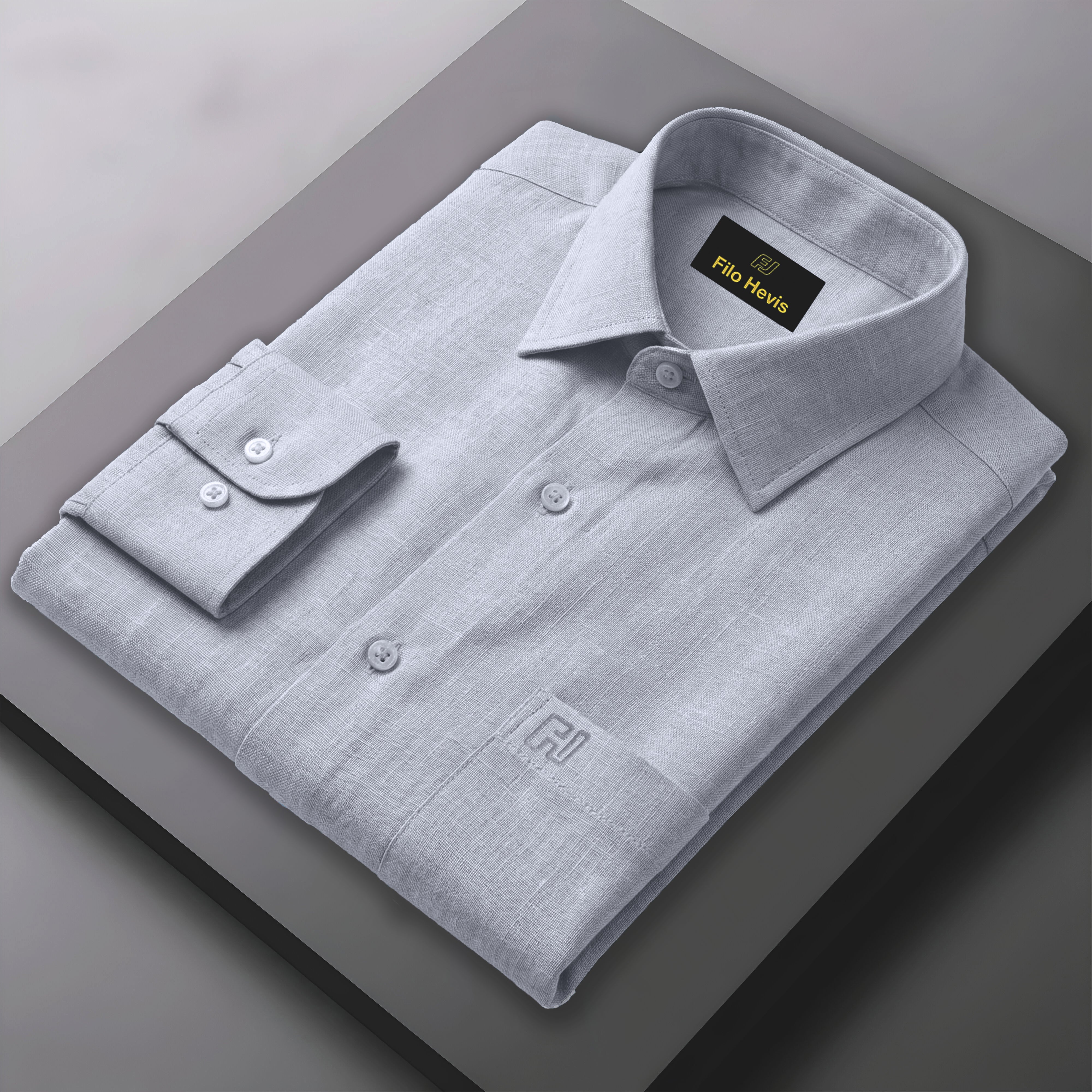 FINE LINEN SHIRTS FOR MEN (Full Sleeves)-Grey
