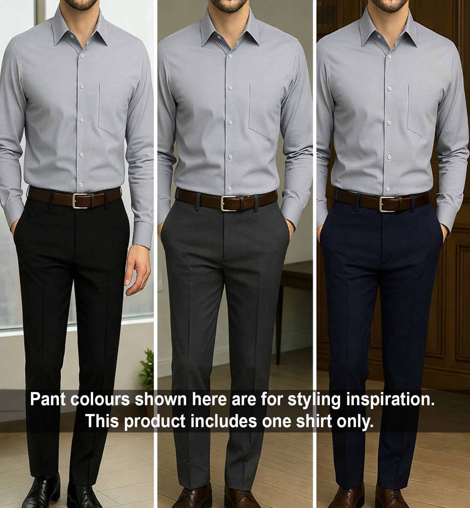 PLATINUM COTTON SATIN FORMAL SHIRT FOR MEN (Single Pocket)-Grey