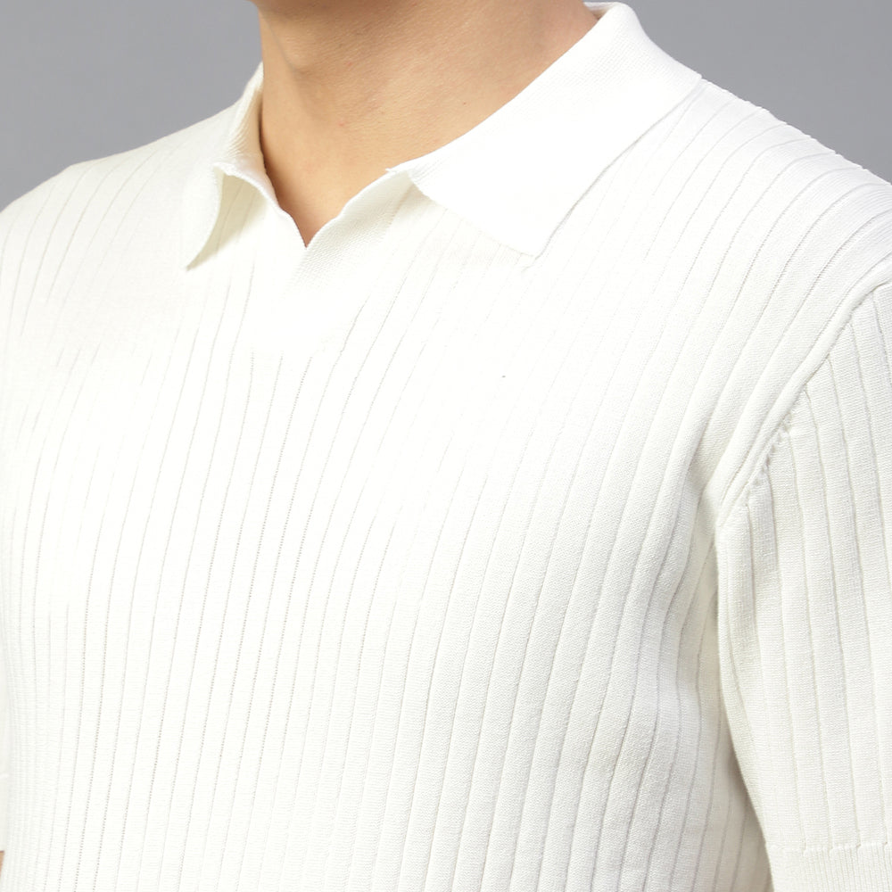 White Plain Lining Polo T-shirt