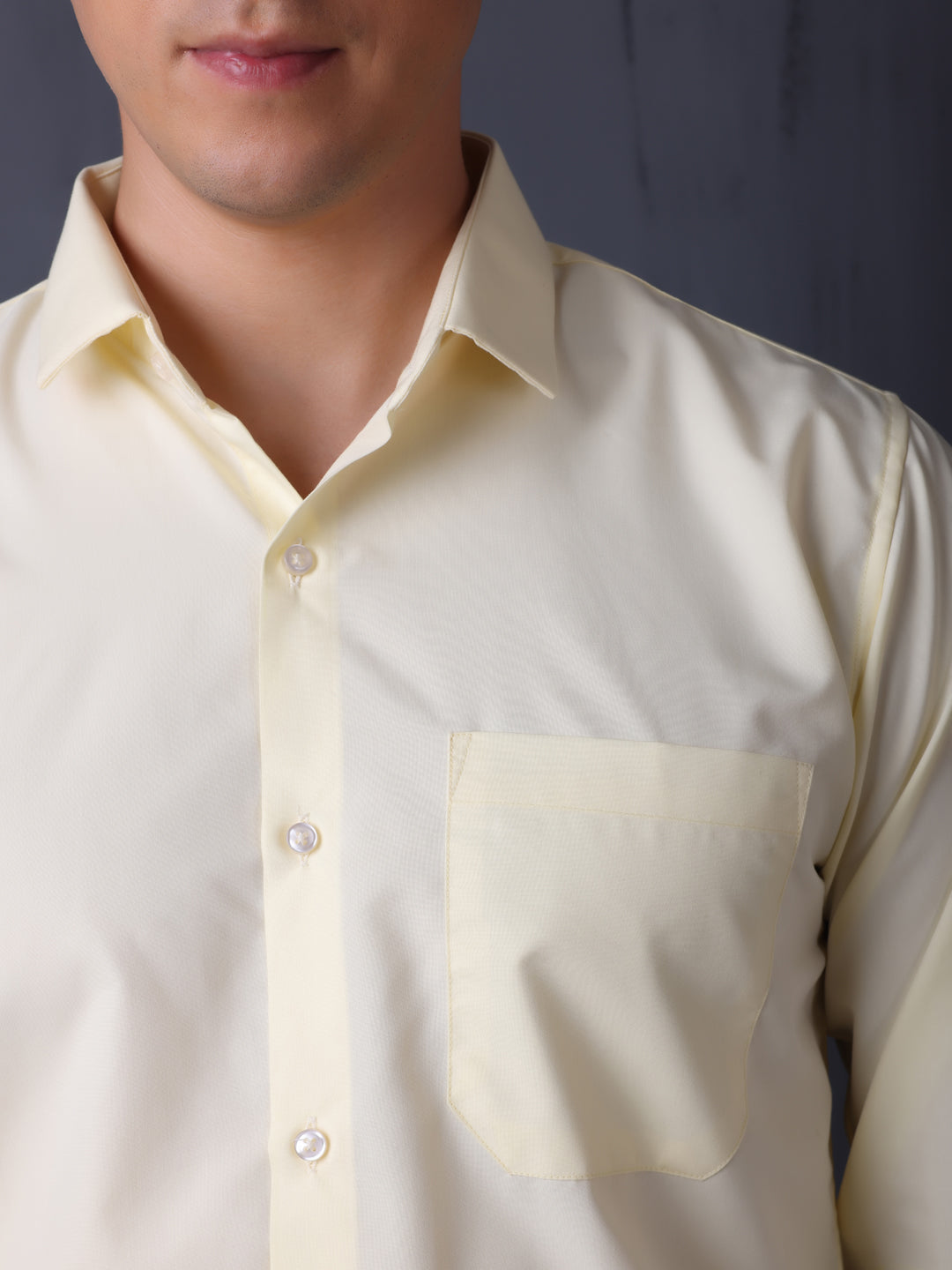 Single Pocket Formal Shirts - Yellow