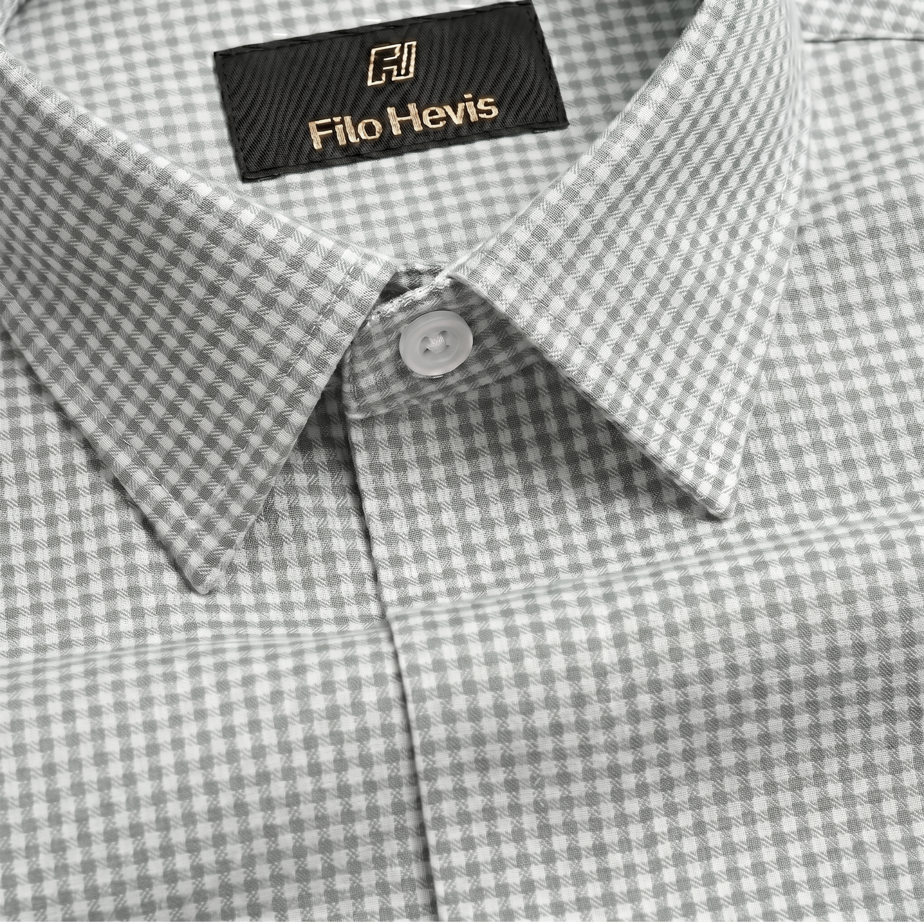 Men's Cotton Check Shirt-Light-Grey, Regular Fit, All-Day Comfort
